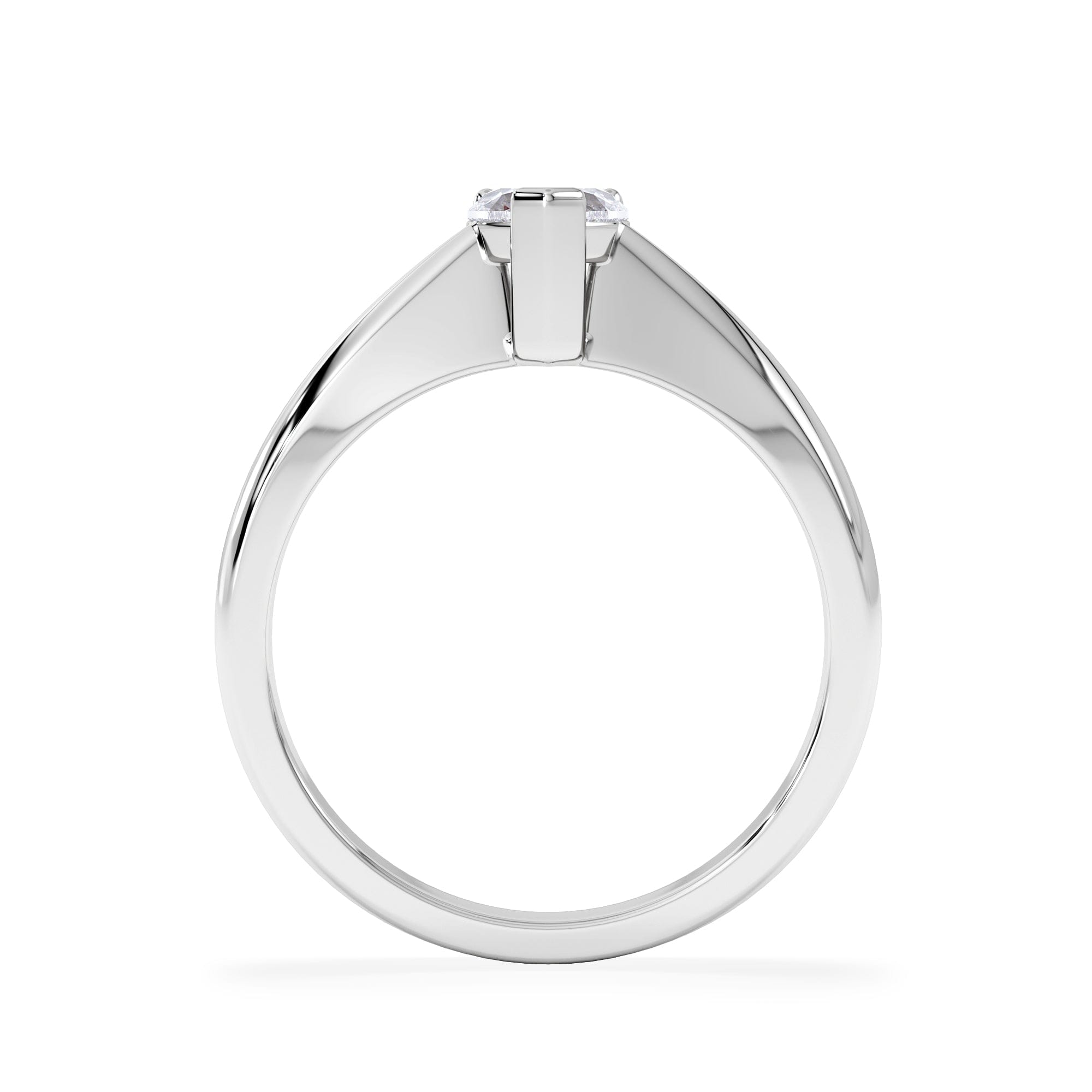 Diamond Naomi Heart Cut Lab Diamond Engagement Ring 0.50ct H/SI in 925 Silver