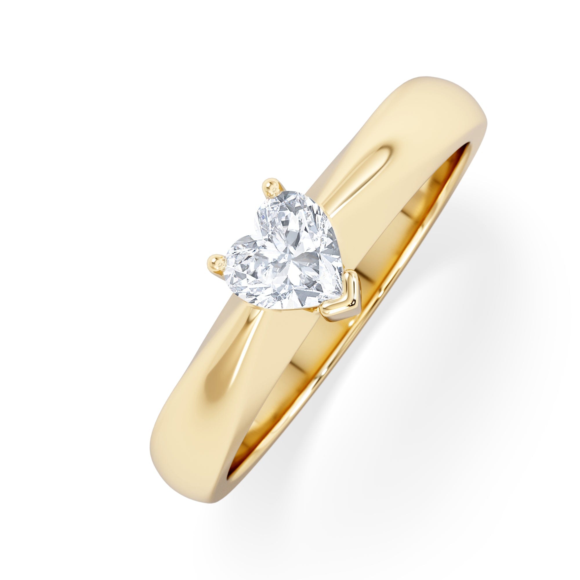 Diamond Naomi Heart Cut Lab Diamond Engagement Ring 0.33ct H/SI in 18k Gold Vermeil