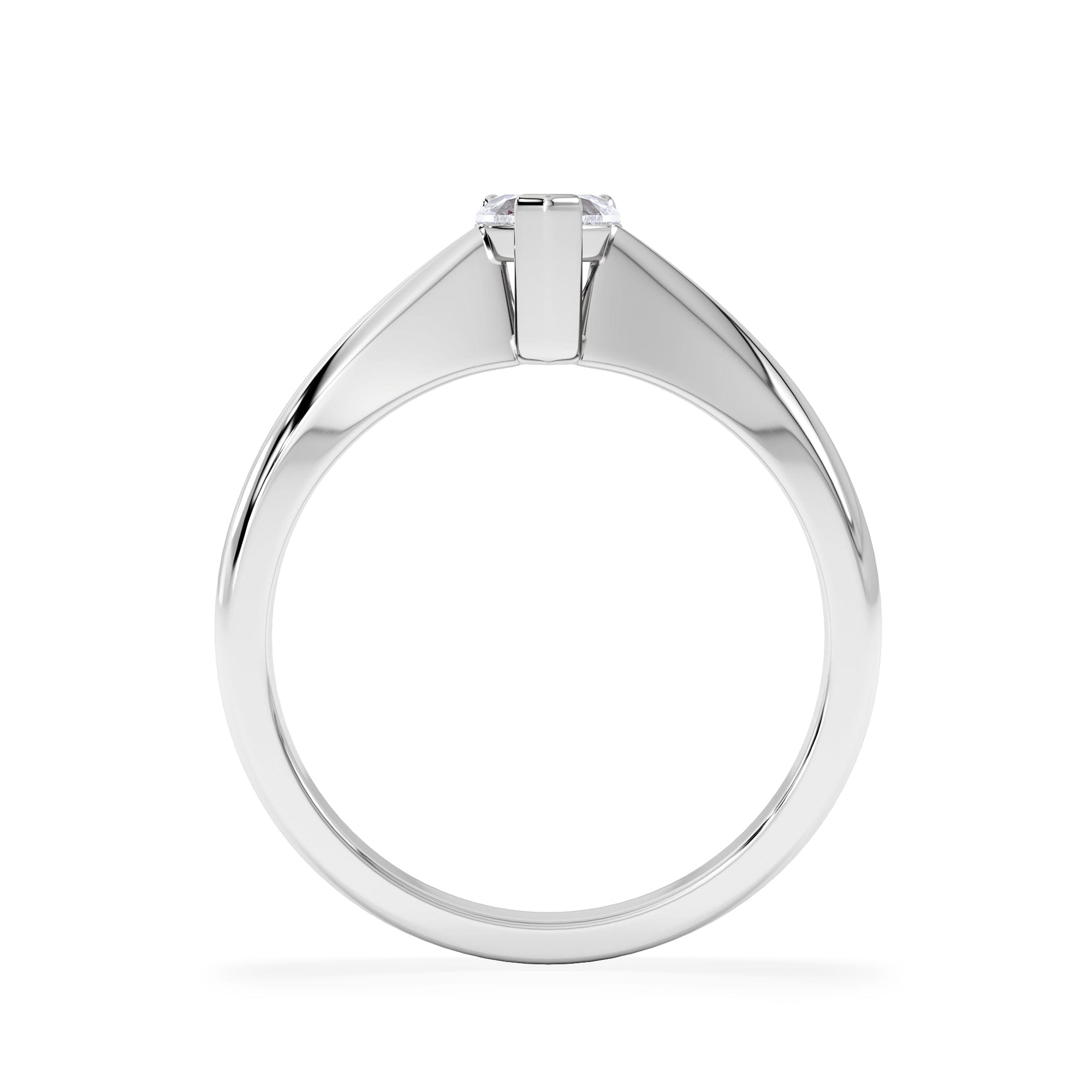 Diamond Naomi Heart Cut Lab Diamond Engagement Ring 0.33ct H/SI in 925 Silver