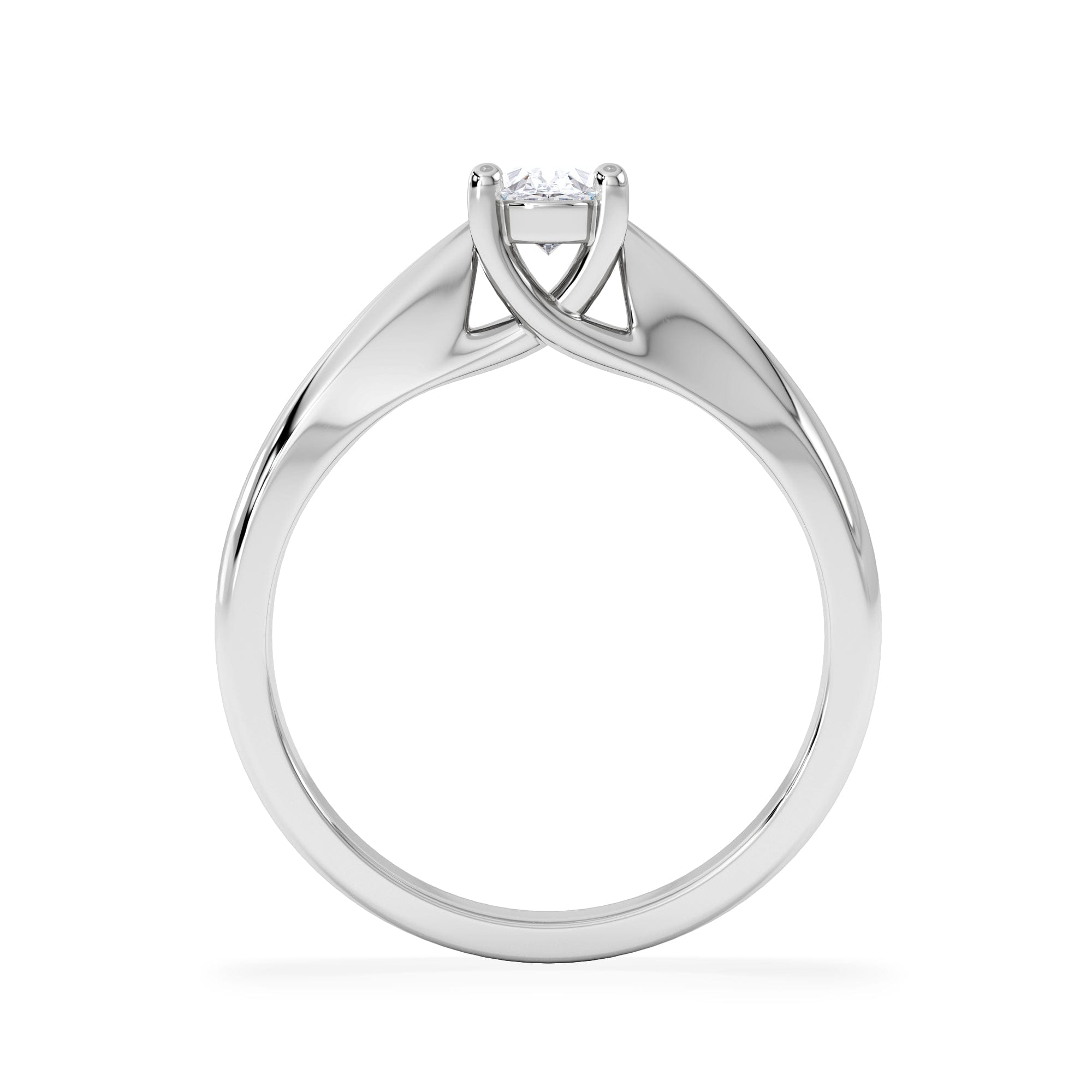 Diamond Naomi Oval Cut Lab Diamond Engagement Ring 0.50ct H/SI in 925 Silver