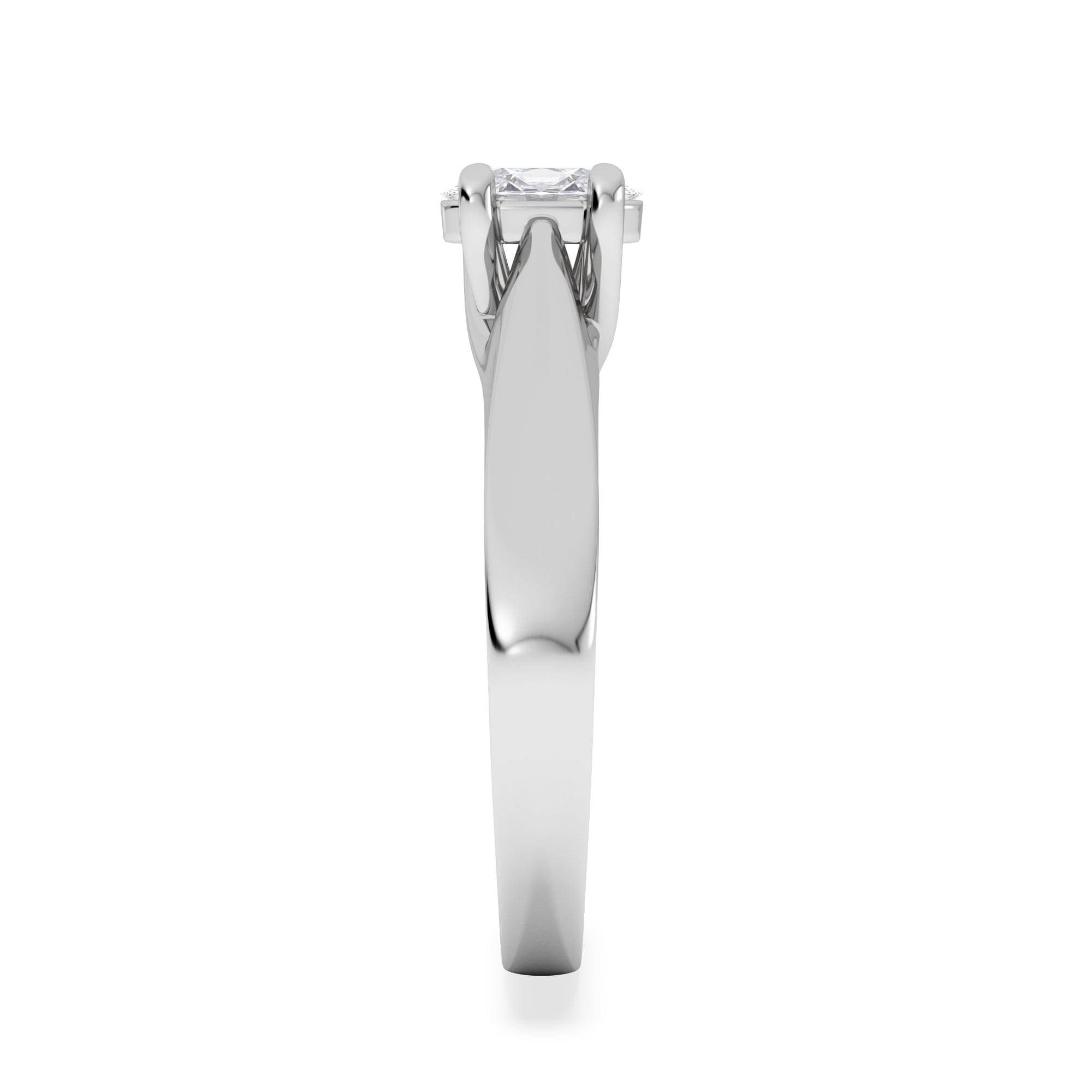 Diamond Naomi Oval Cut Lab Diamond Engagement Ring 0.50ct H/SI in 925 Silver