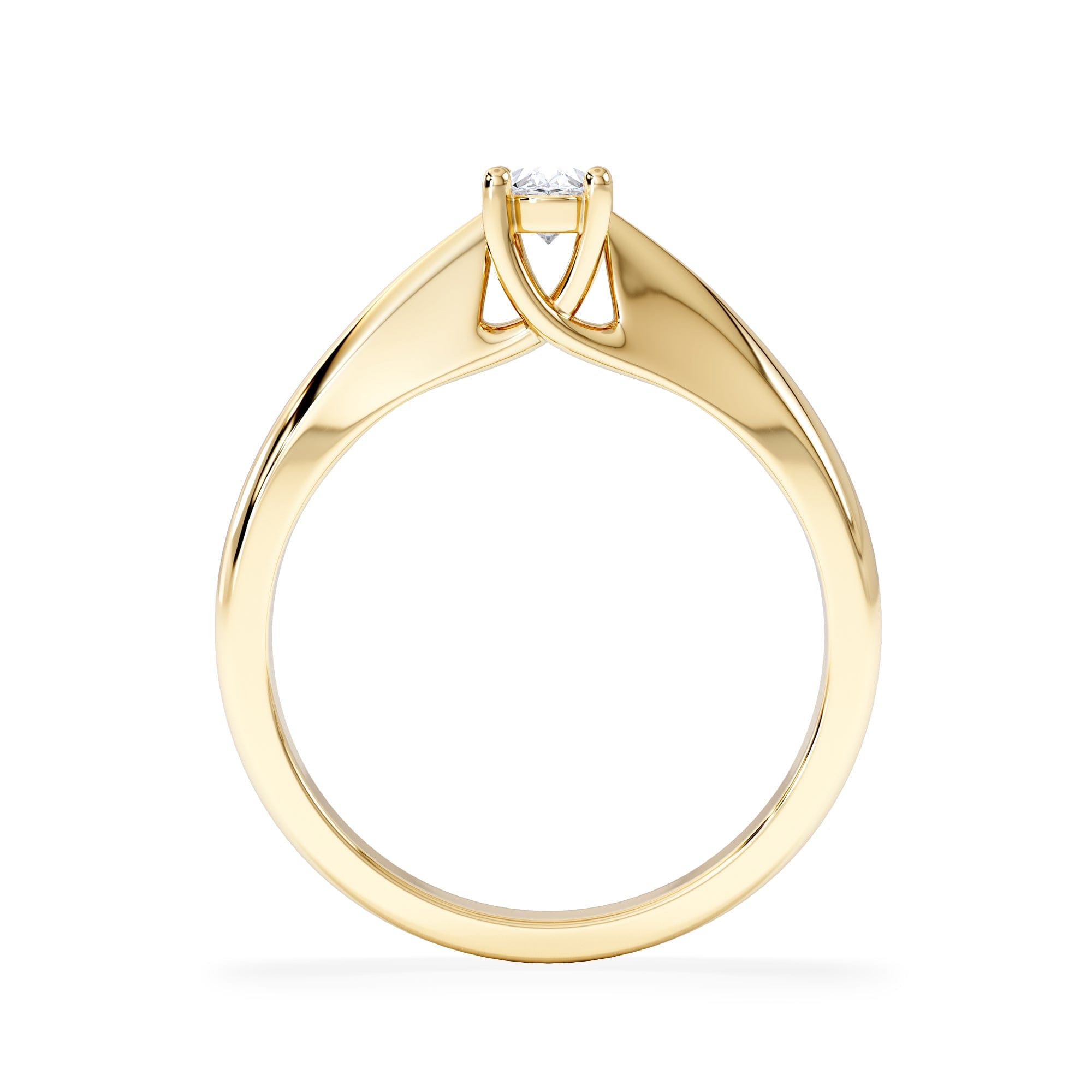 Diamond Naomi Oval Cut Lab Diamond Engagement Ring 0.33ct H/SI in 18k Gold Vermeil