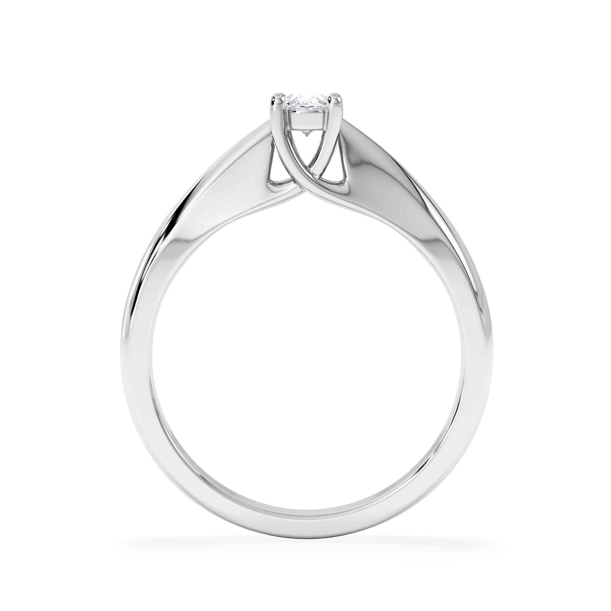 Diamond Naomi Oval Cut Lab Diamond Engagement Ring 0.33ct H/SI in 925 Silver