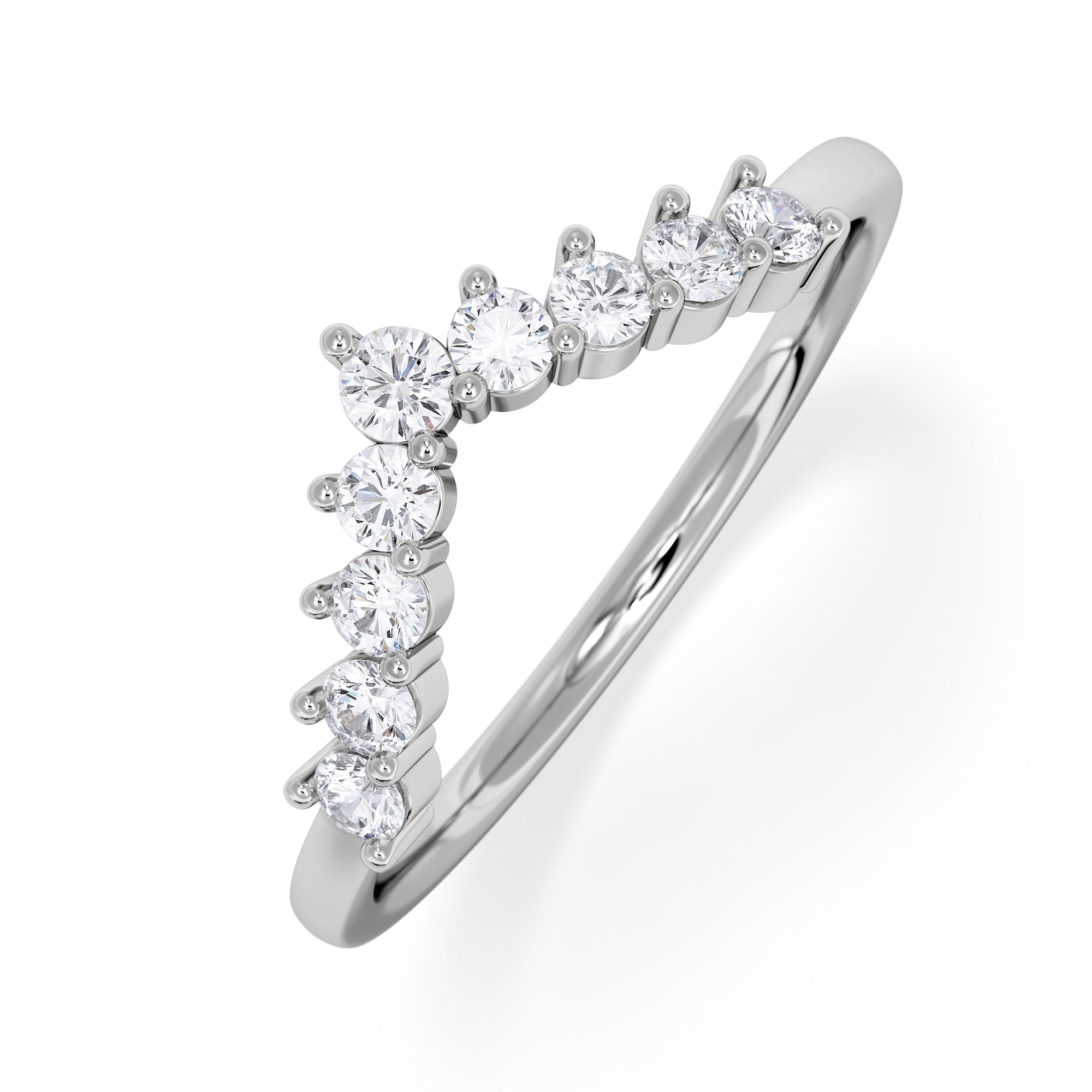 WISHBONE Starlit 0.30ct Lab Diamond Wishbone Ring H/Si Quality in 925 Sterling Silver
