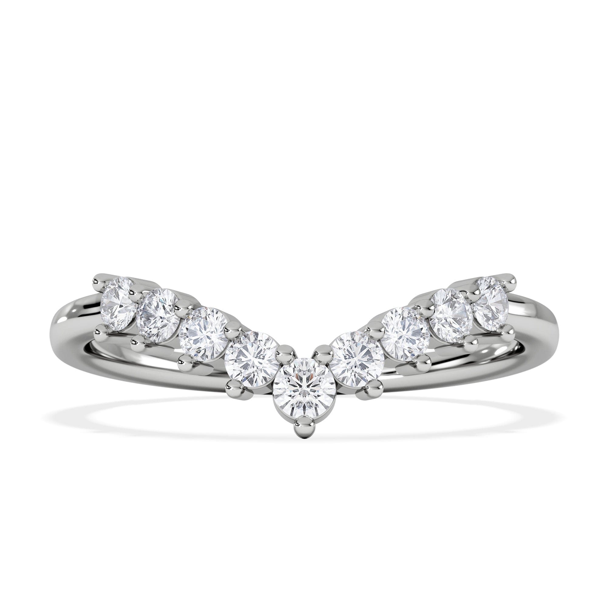 WISHBONE Starlit 0.30ct Lab Diamond Wishbone Ring H/Si Quality in 925 Sterling Silver