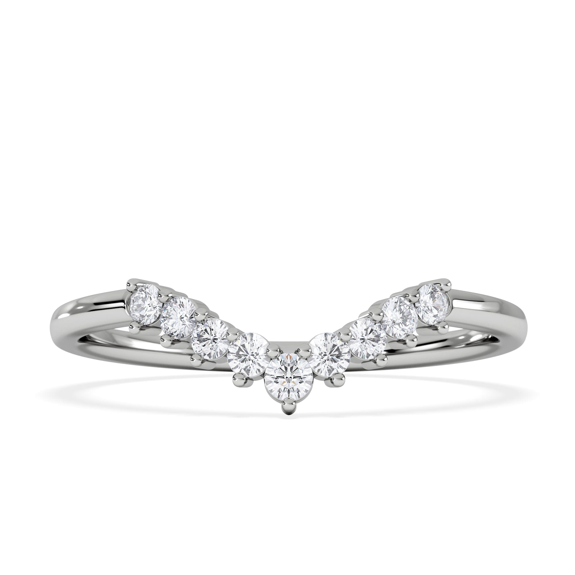 WISHBONE Starlit 0.15ct Lab Diamond Wishbone Ring H/Si Quality in 925 Sterling Silver
