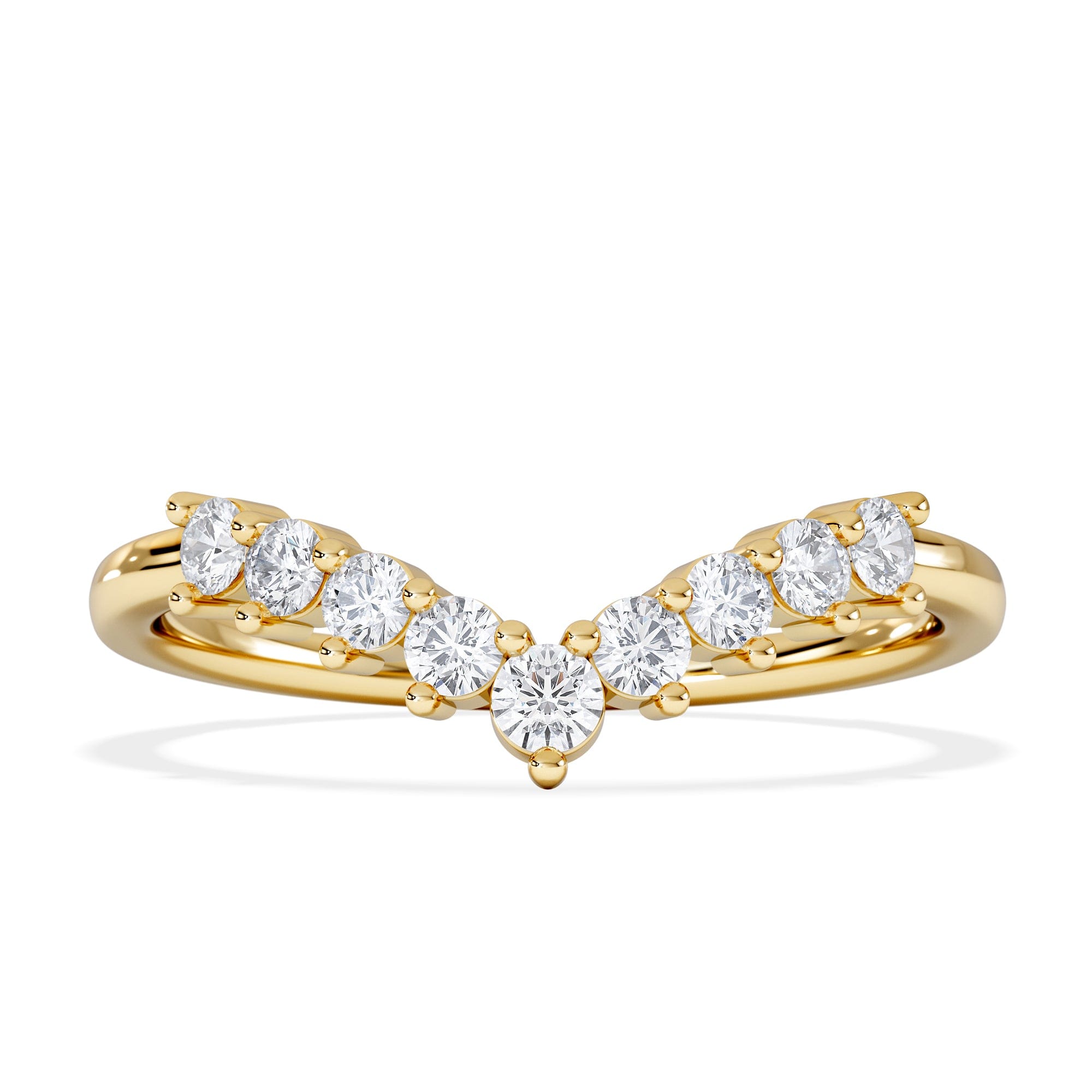 WISHBONE Starlit 0.30ct Lab Diamond Wishbone Ring H/Si Quality in 18K Gold Vermeil