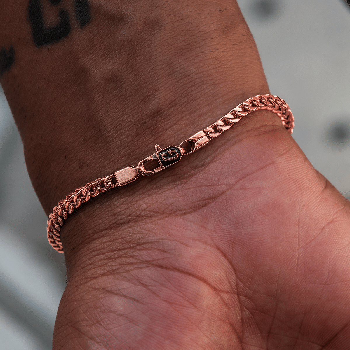 GLD PROMO SETS Franco Chain + Bracelet Bundle in Rose Gold - 3 mm