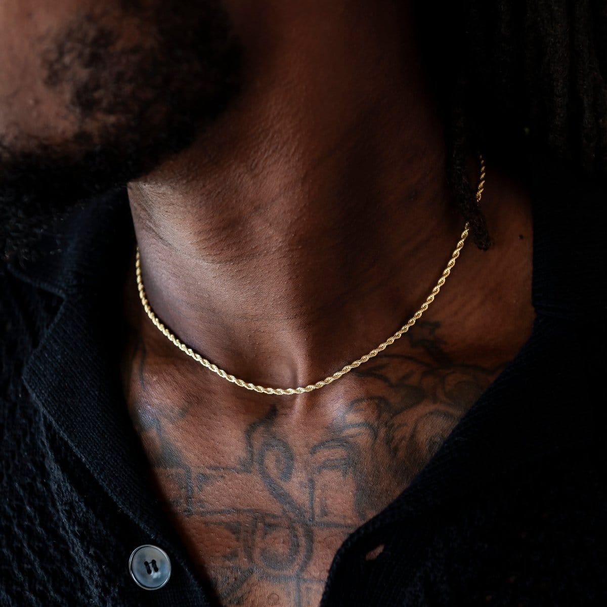 GLD PROMO SETS Rope Chain + Bracelet Bundle in Yellow Gold - 2 mm