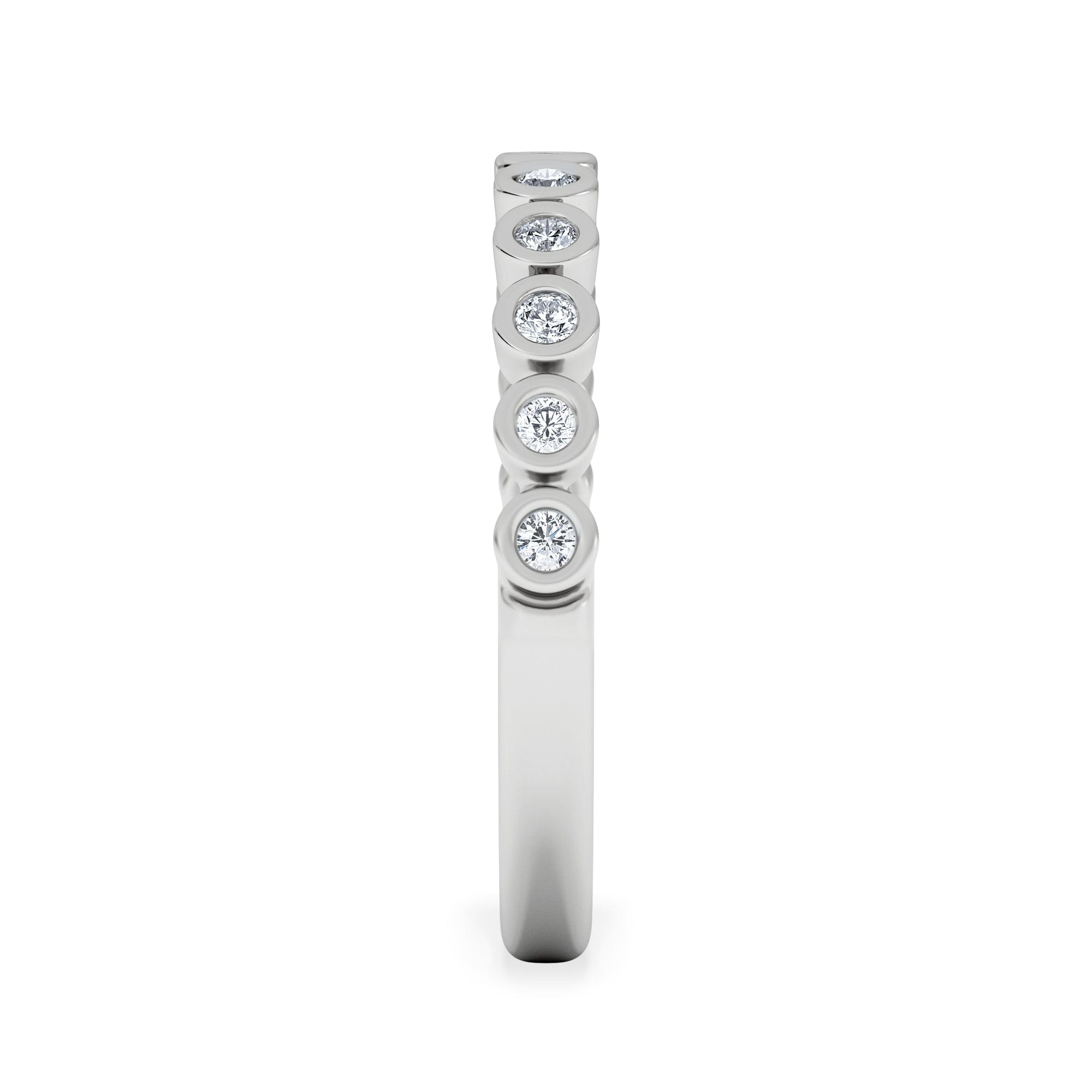 Diamond Entwine 0.42ct Round Cut Lab Diamond Half Band Eternity Ring in Sterling Silver
