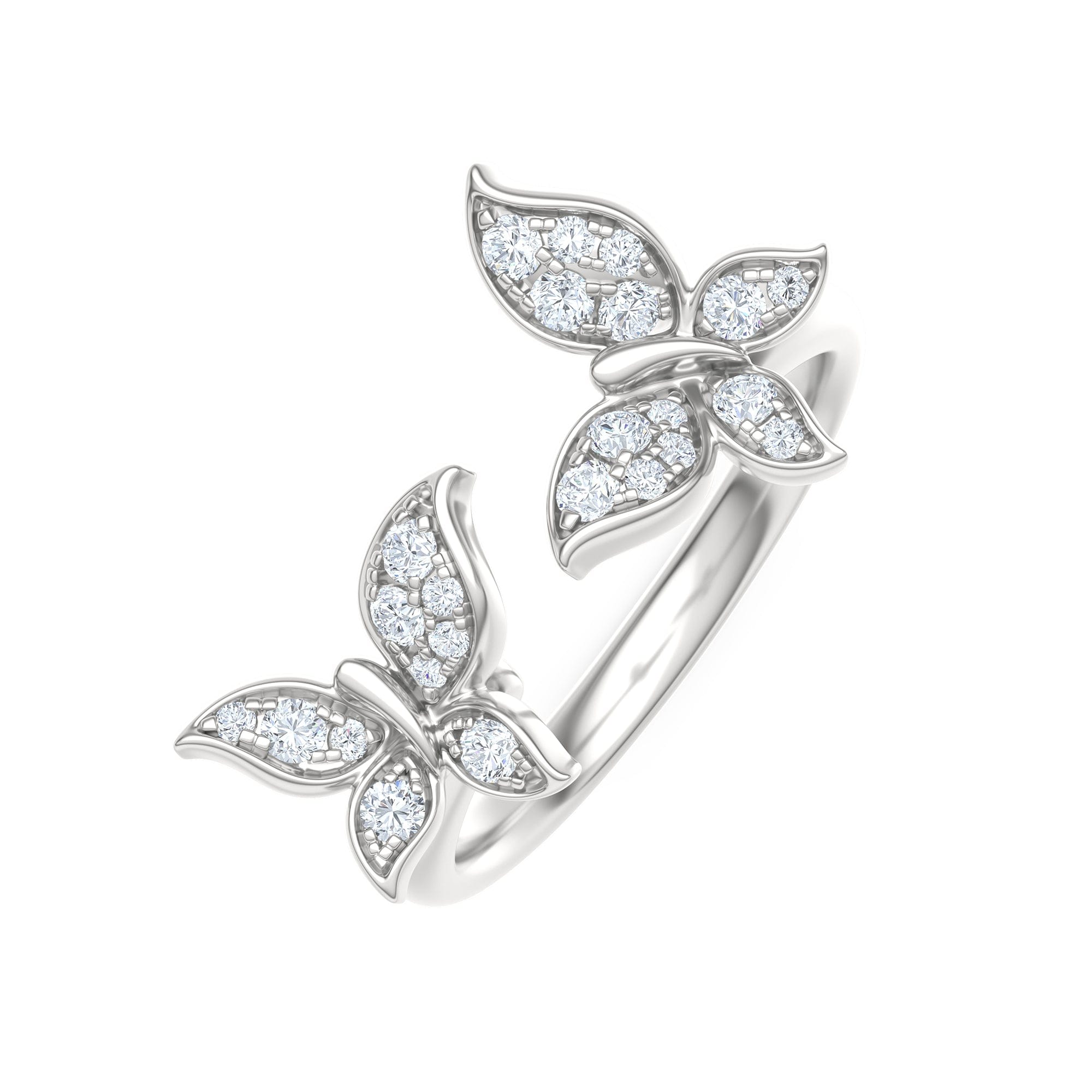Diamond Papillon 0.20ct Lab Diamond Ring in Sterling Silver