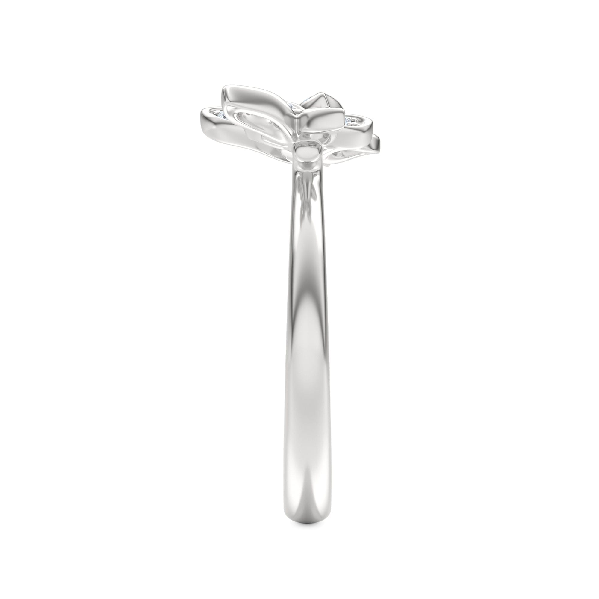 Diamond Papillon 0.20ct Lab Diamond Ring in Sterling Silver