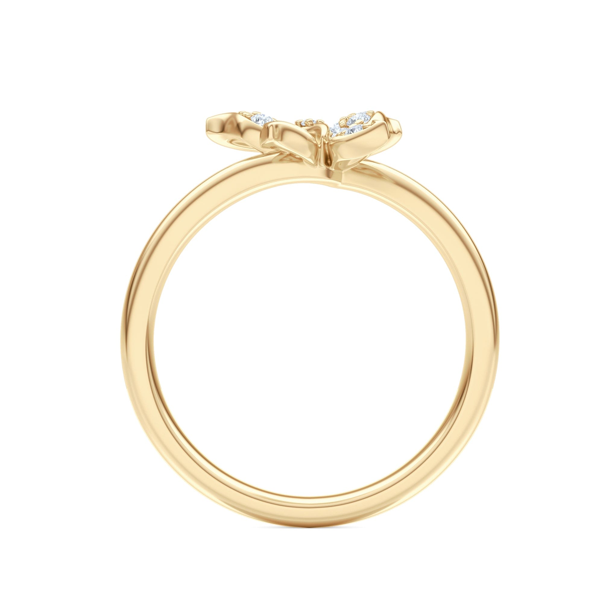 Diamond Papillon 0.19ct Lab Diamond Ring in 18K Gold Vermeil