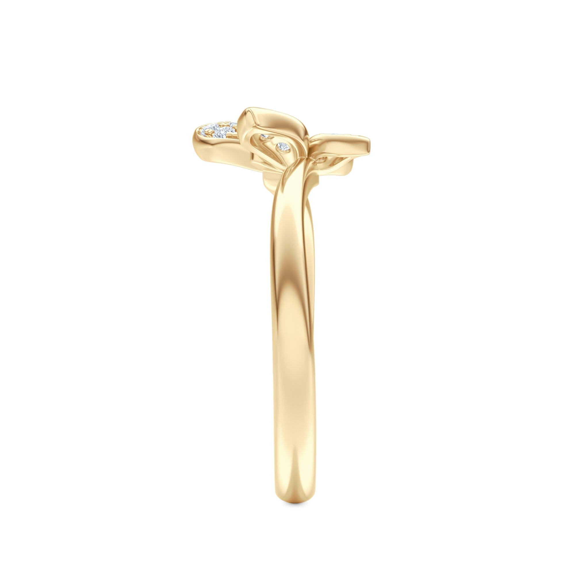 Diamond Papillon 0.19ct Lab Diamond Ring in 18K Gold Vermeil