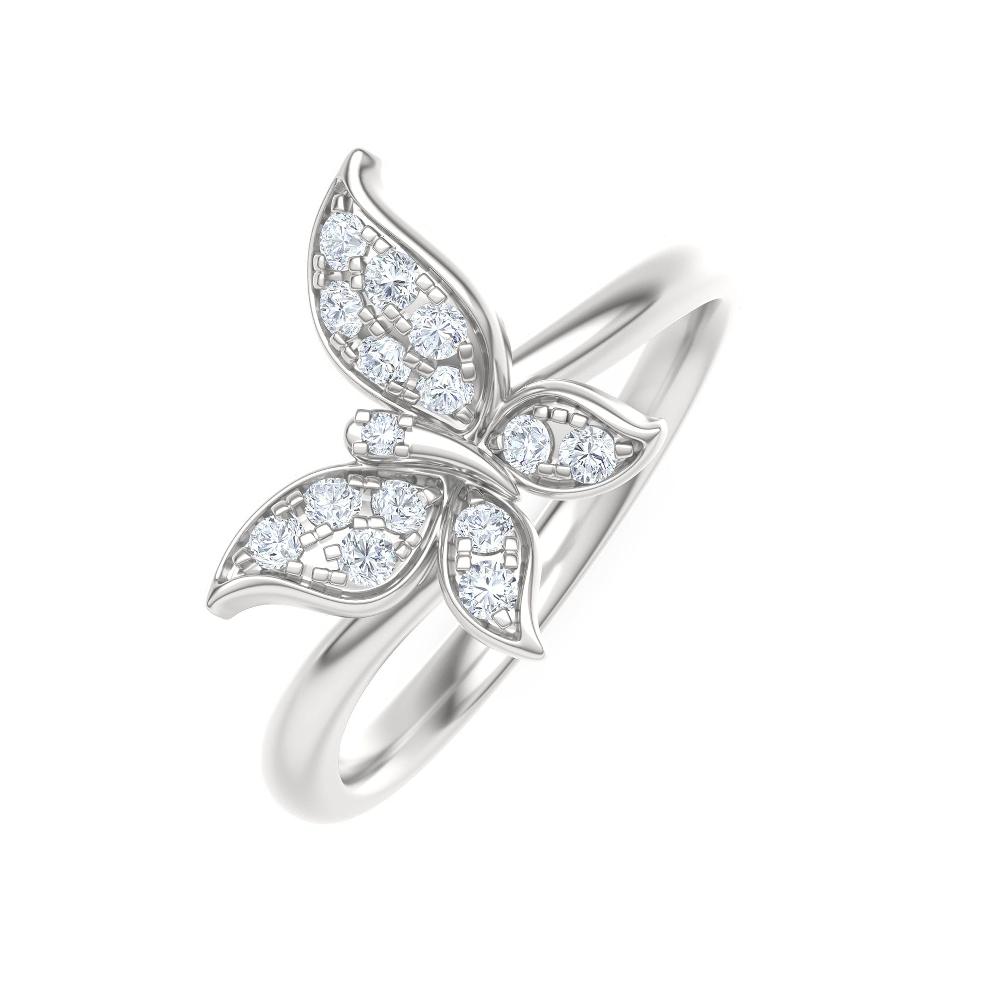 Diamond Papillon 0.19ct Lab Diamond Ring in Sterling Silver