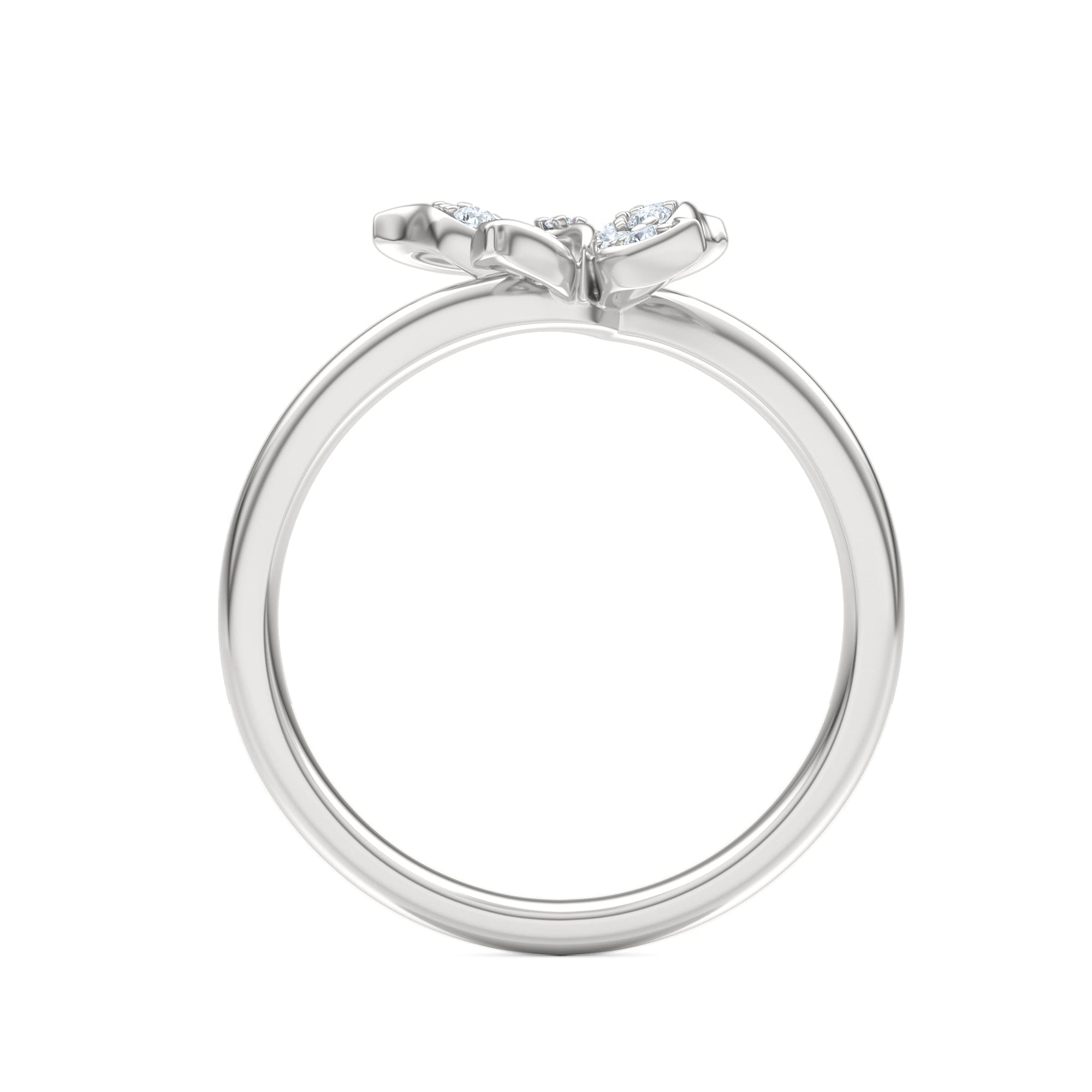 Diamond Papillon 0.19ct Lab Diamond Ring in Sterling Silver