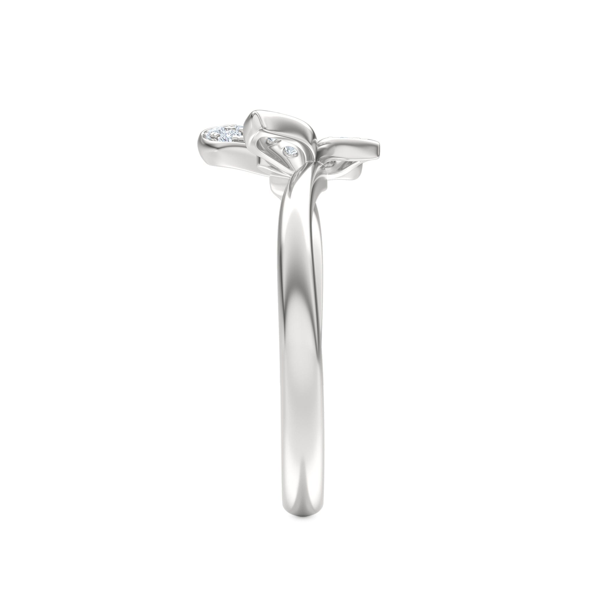 Diamond Papillon 0.19ct Lab Diamond Ring in Sterling Silver