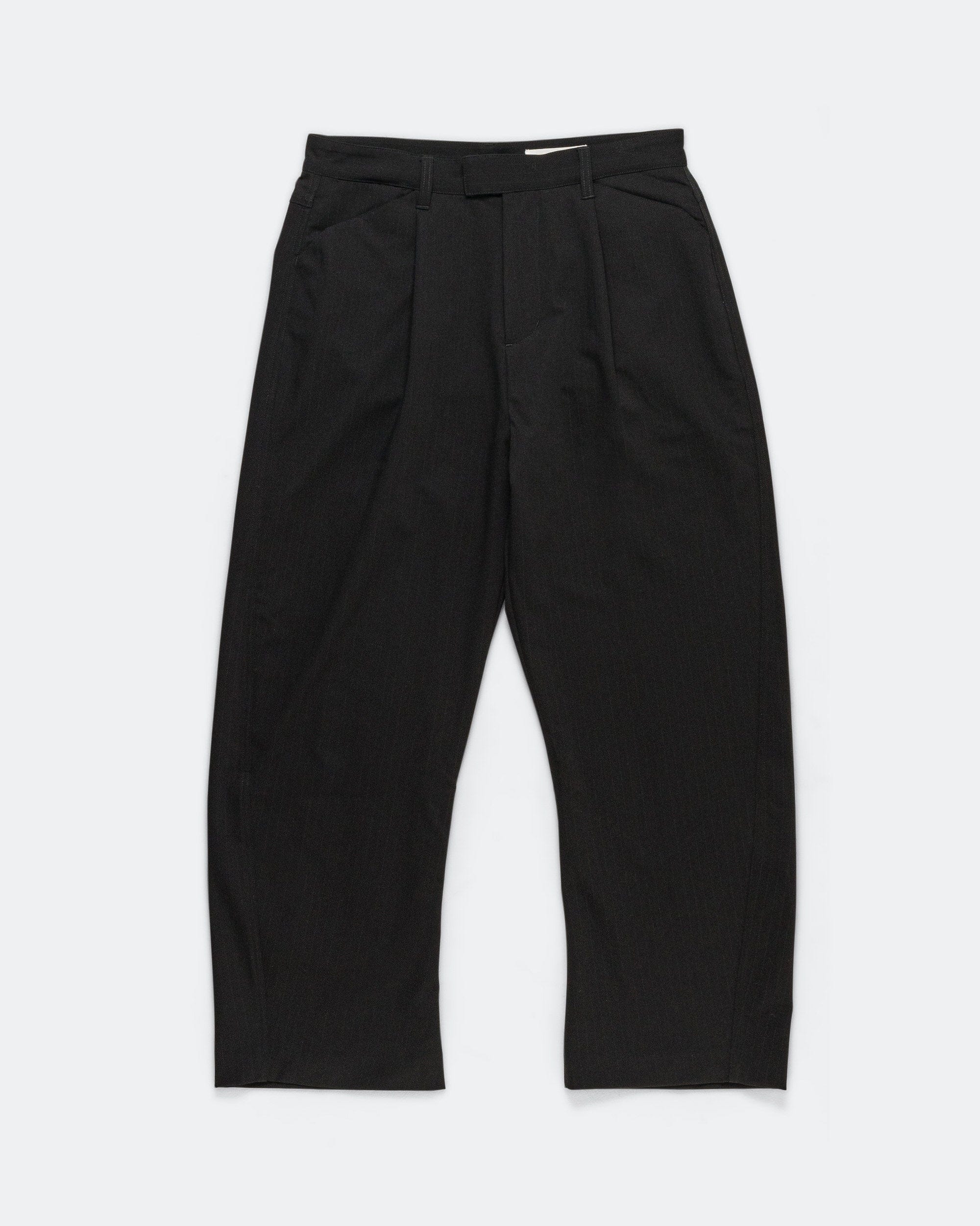 Observe Twisted Relaxed Trouser - Pinstripe Black