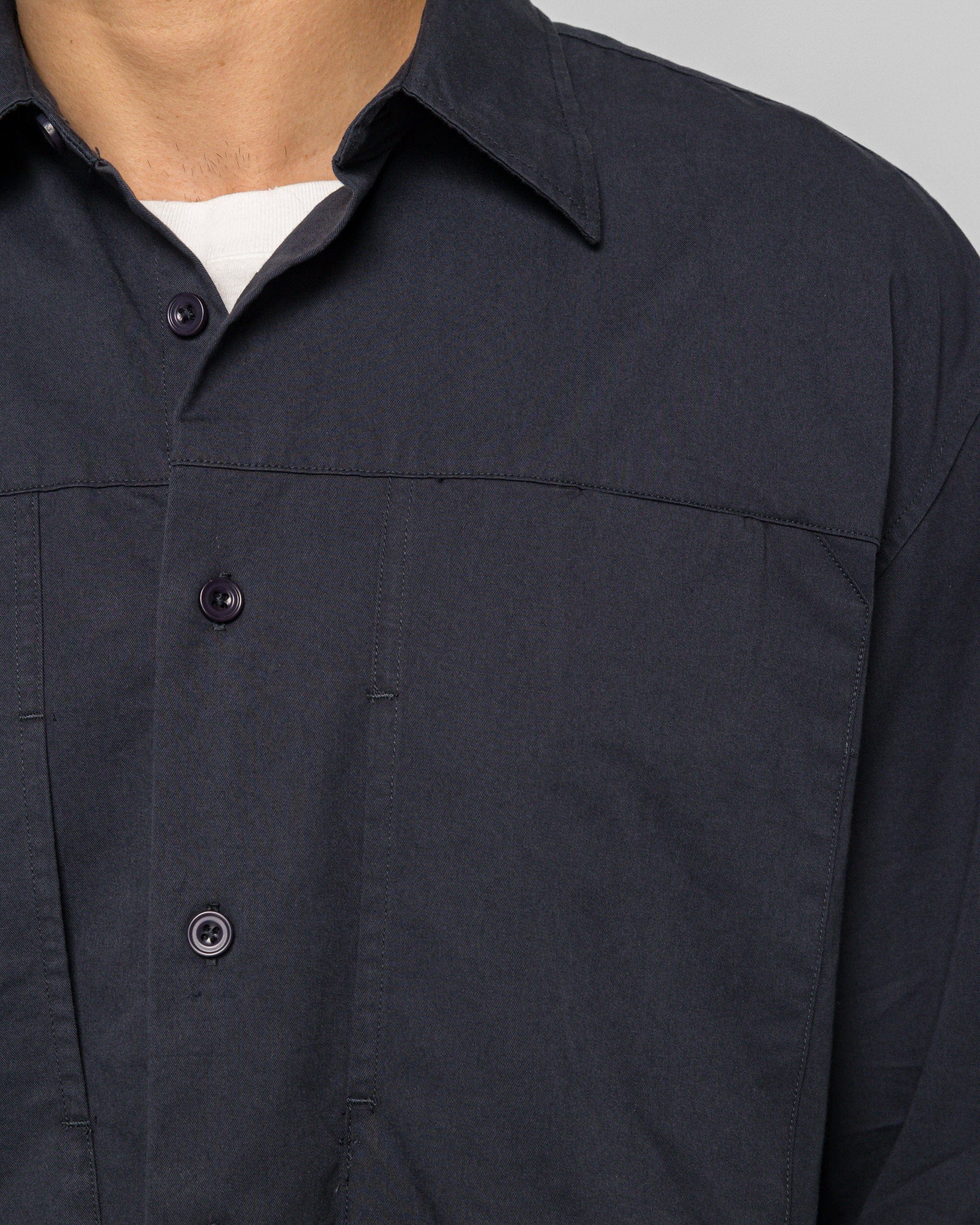 Observe Panel Pocket Shirt - Navy