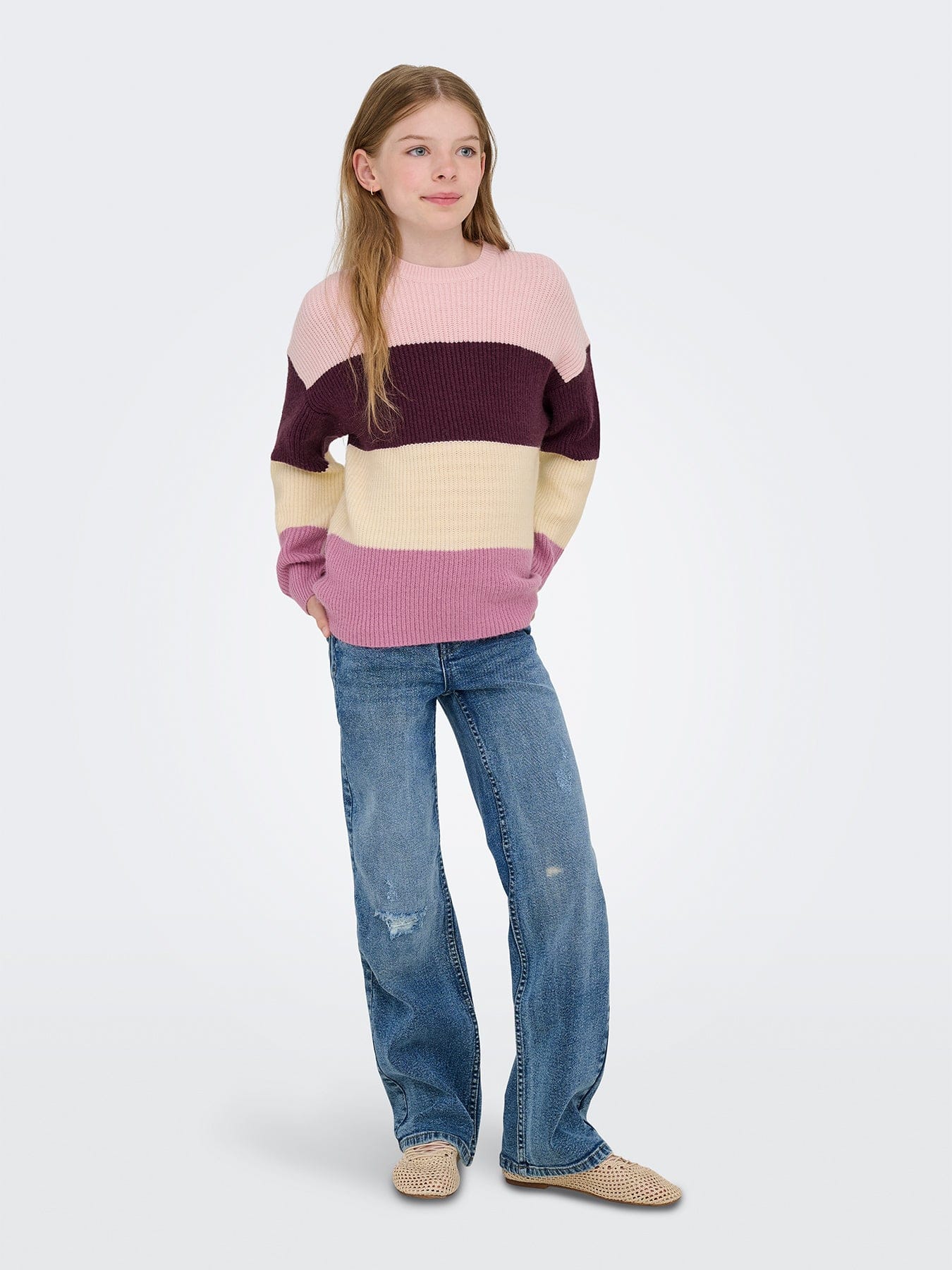 ONLY Kids' Sandy Stripe Knitted Jumper Multi