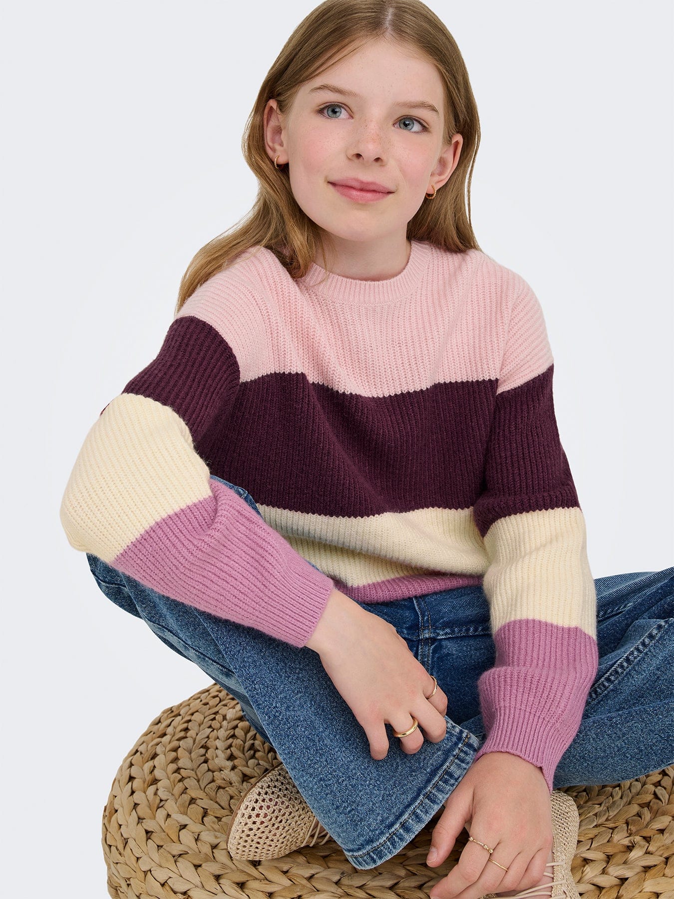 ONLY Kids' Sandy Stripe Knitted Jumper Multi