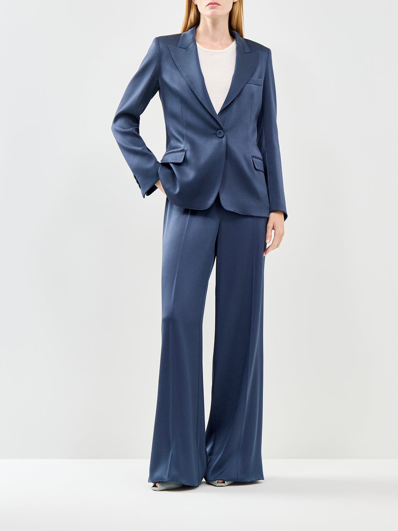 Marella Pesi Wide Leg Trousers Blue