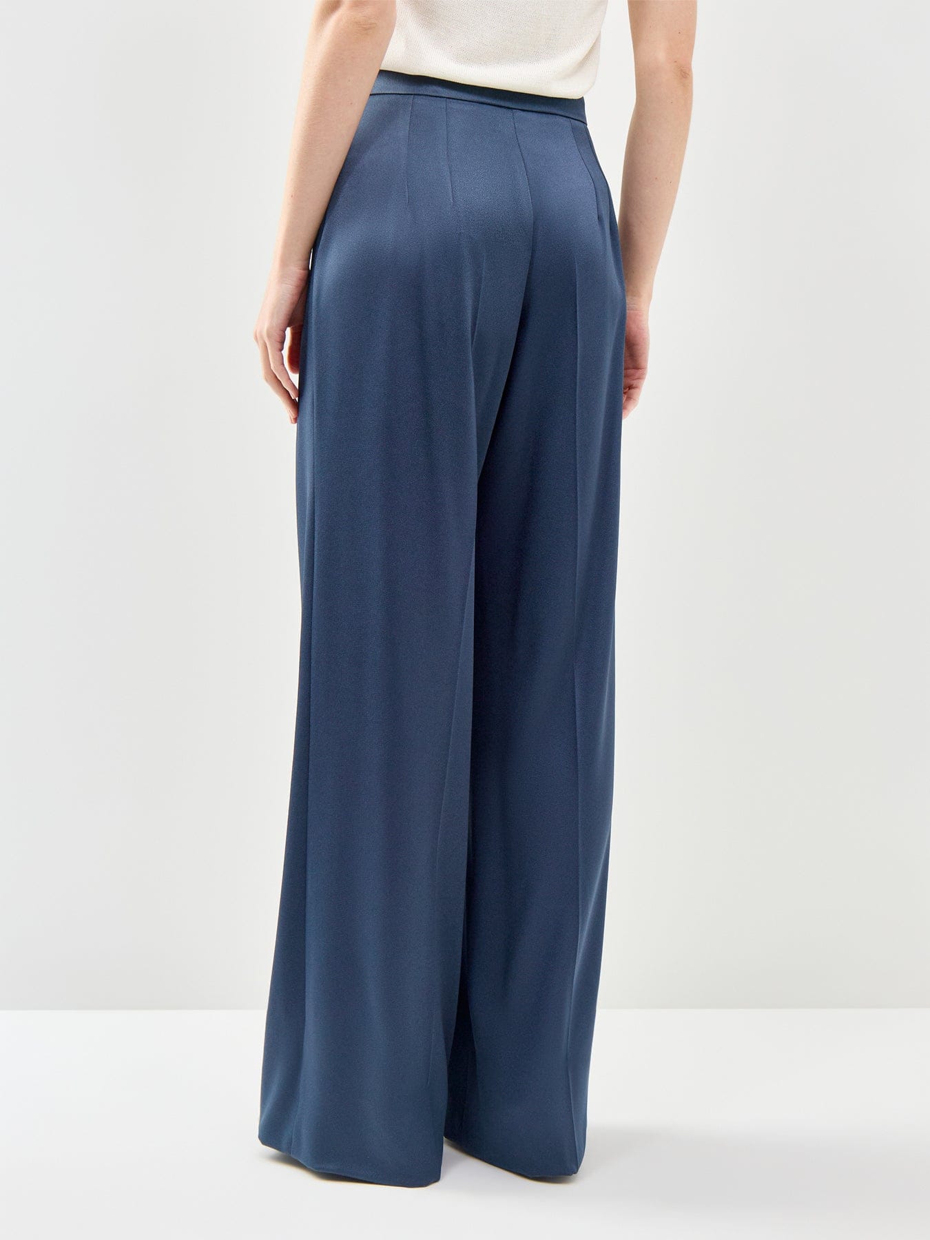 Marella Pesi Wide Leg Trousers Blue