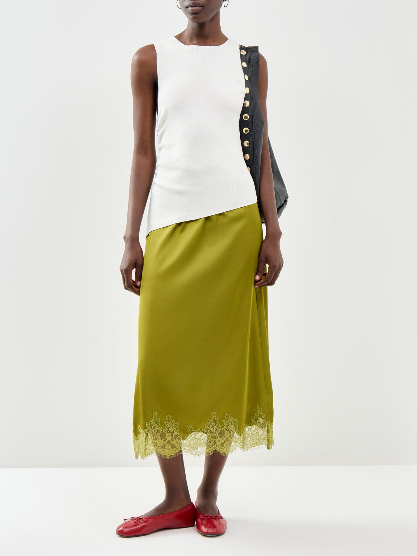 Nobody's Child Halo Midi Skirt Green