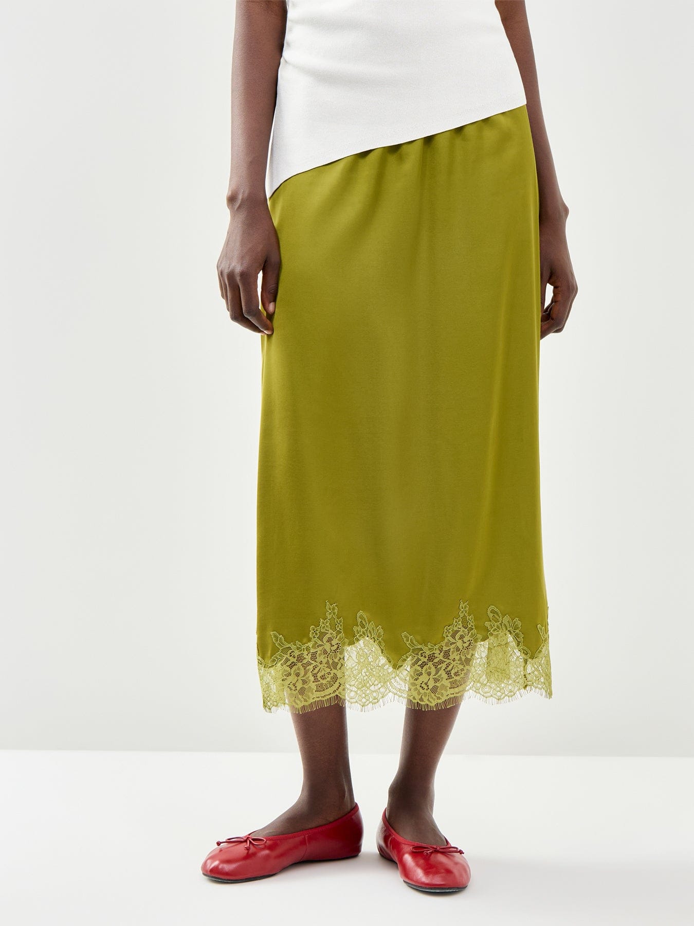 Nobody's Child Halo Midi Skirt Green