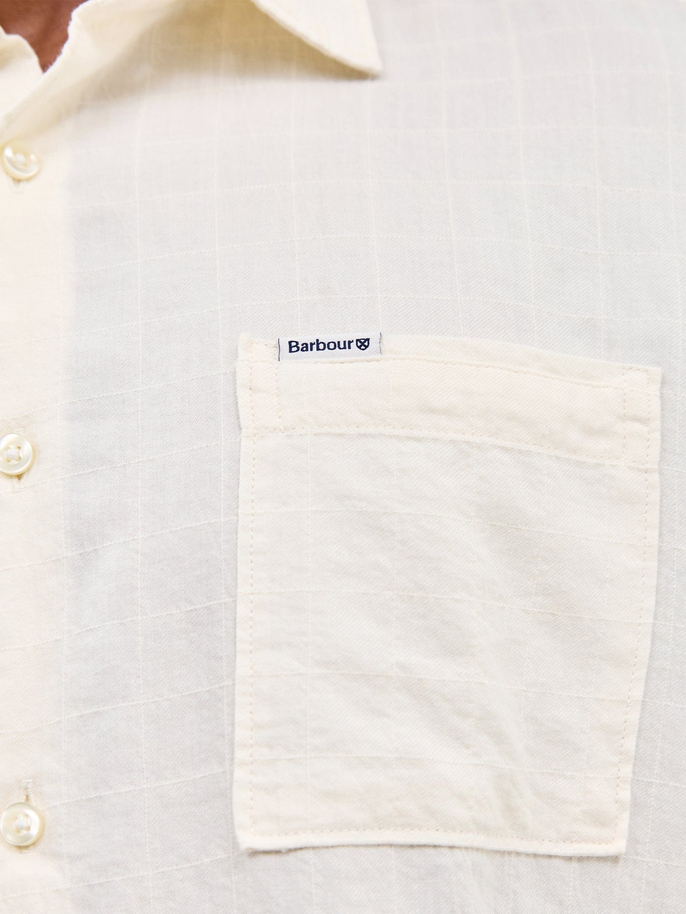 Barbour Lifestyle Kingswood Ripstop Short Sleeve Summer Shirt White
