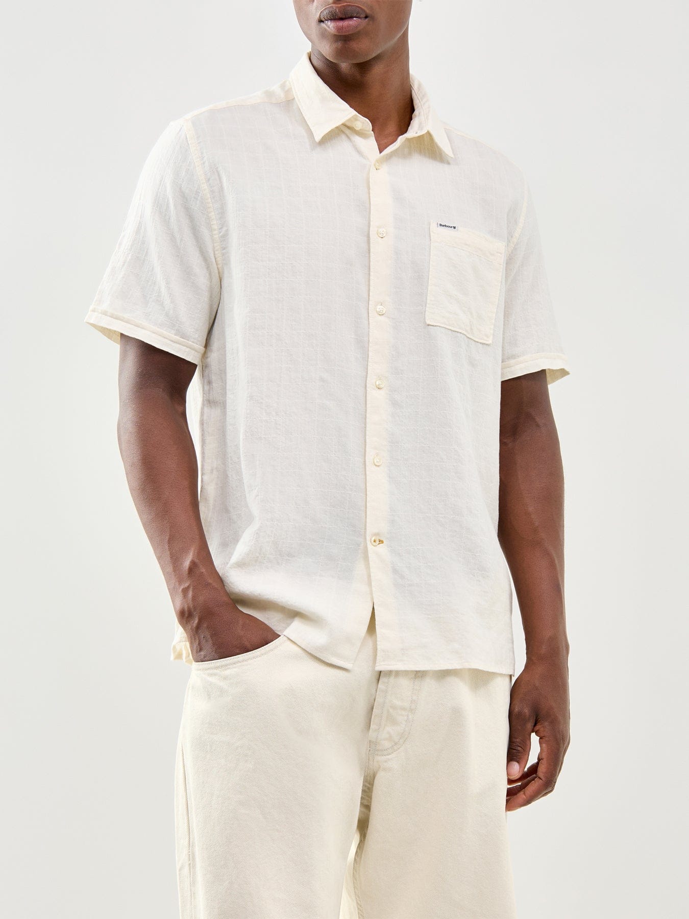 Barbour Lifestyle Kingswood Ripstop Short Sleeve Summer Shirt White