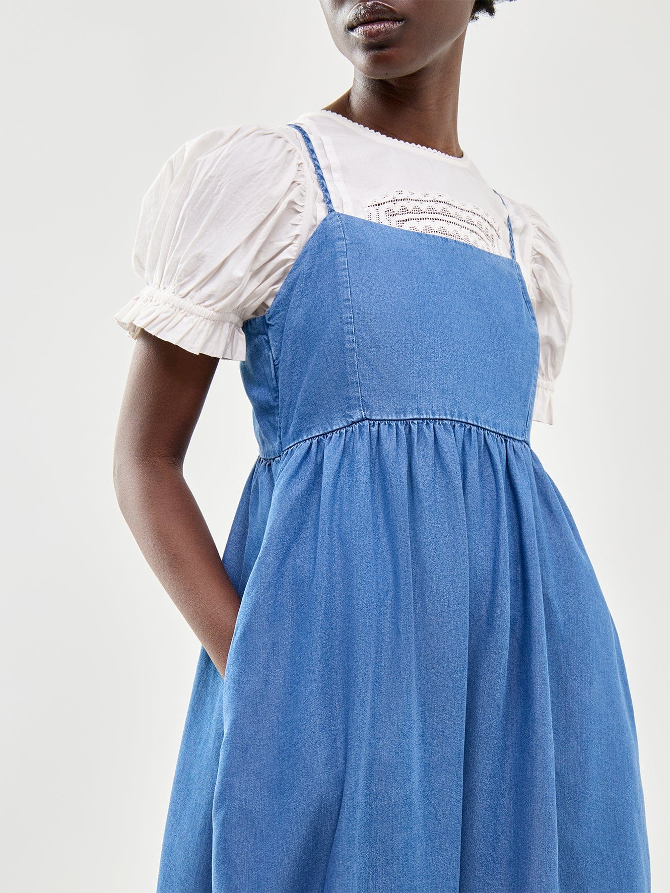 Selected Janna Sleeveless Ankle Dress Blue