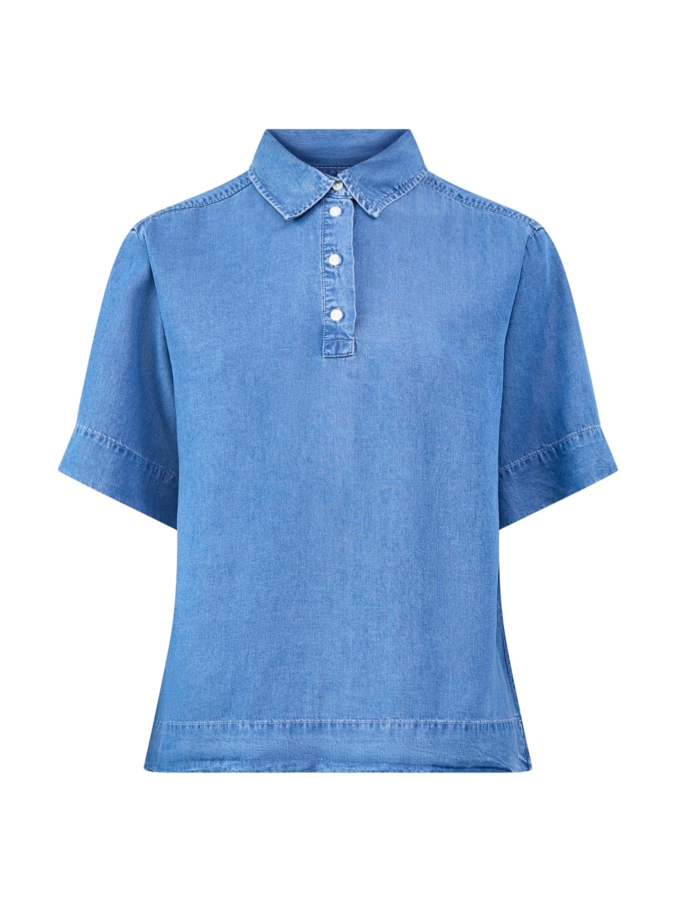 Selected Janna Oversized 2/4 Polo Shirt Blue
