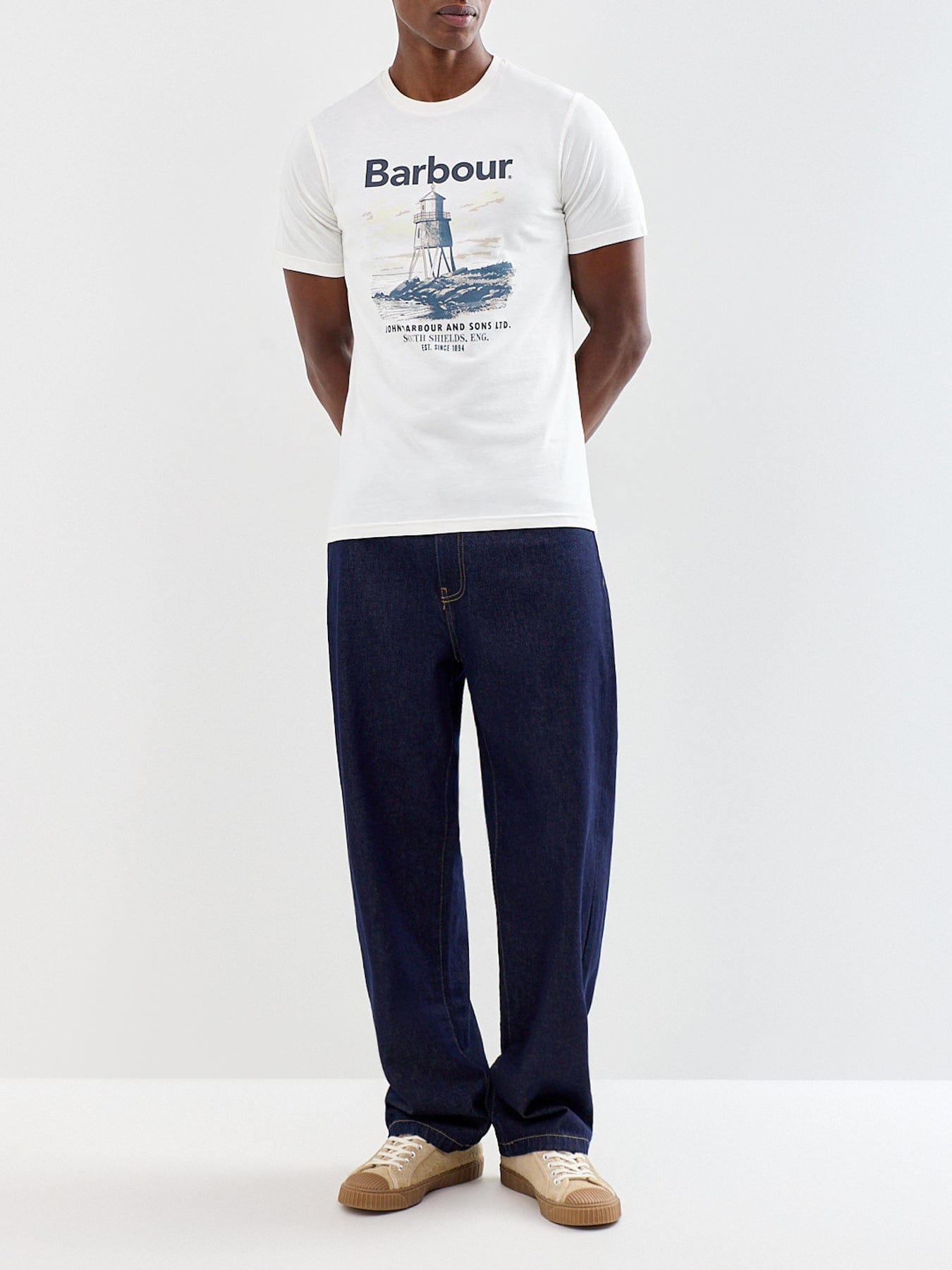Barbour Lifestyle Harbourside Graphic Tailored T - Shirt White