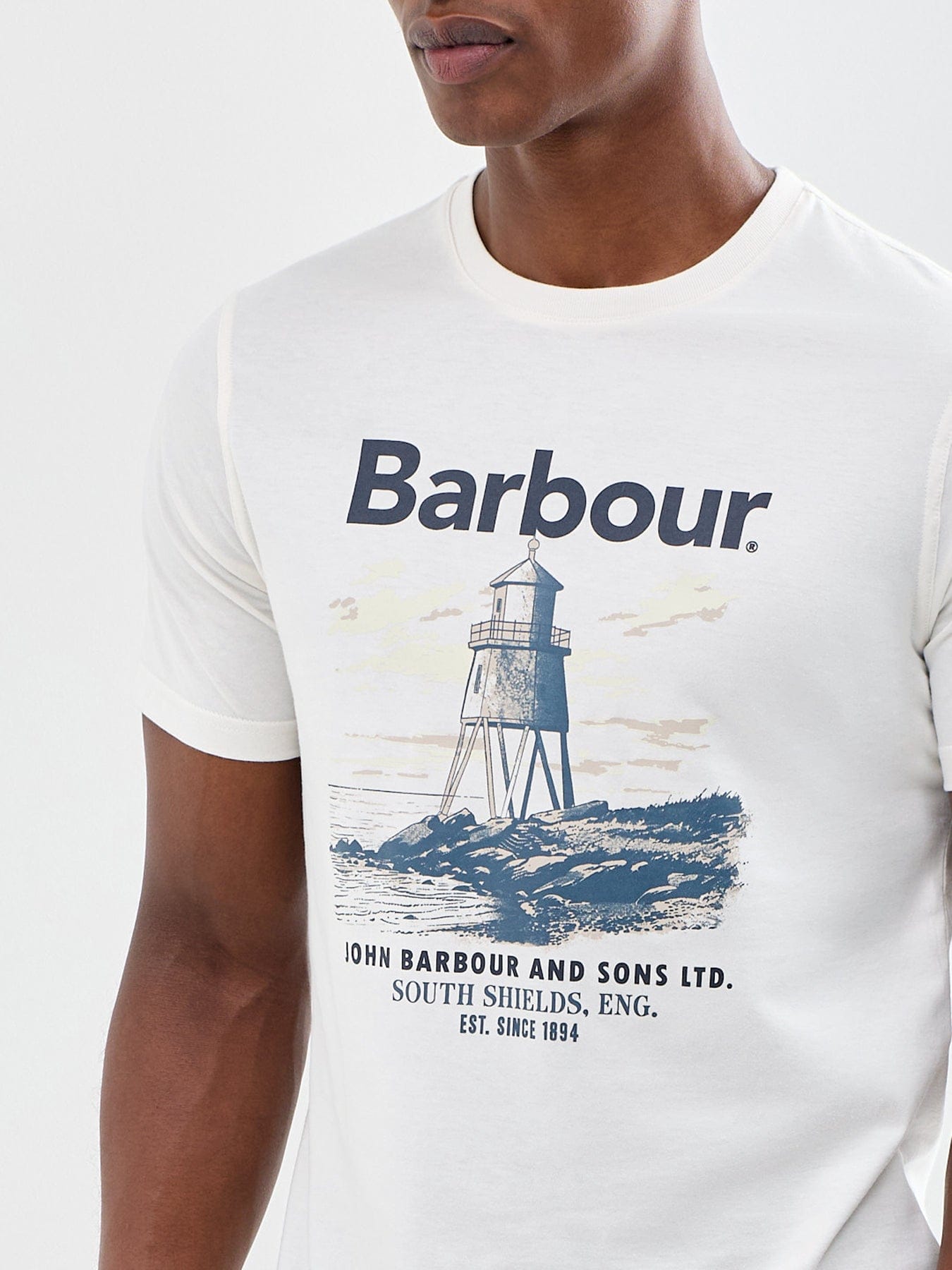 Barbour Lifestyle Harbourside Graphic Tailored T - Shirt White