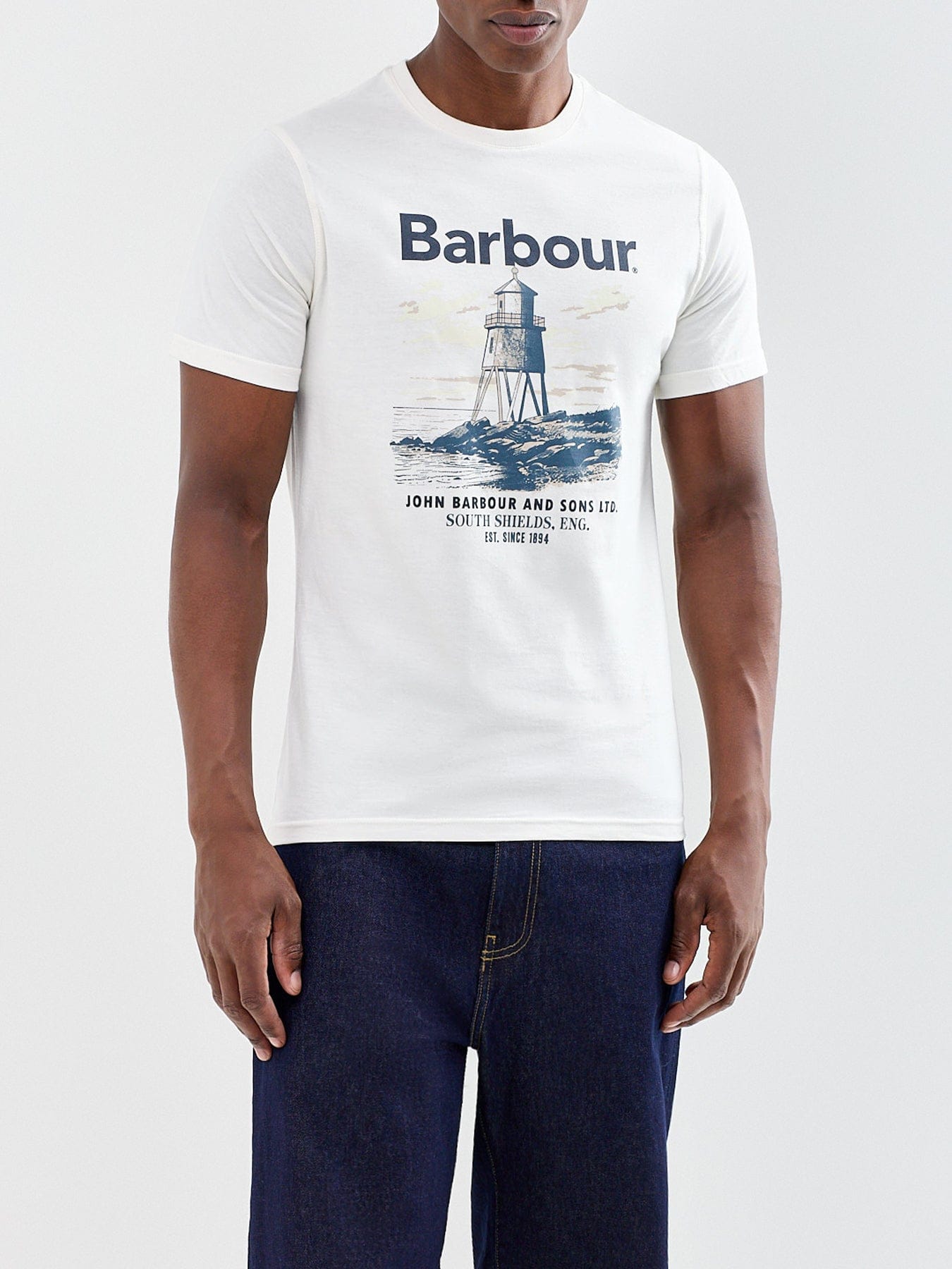 Barbour Lifestyle Harbourside Graphic Tailored T - Shirt White