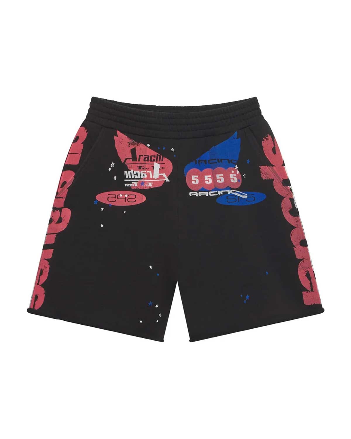 Sp5der Worldwide Sp5der Tire Tech Sweatshorts Black