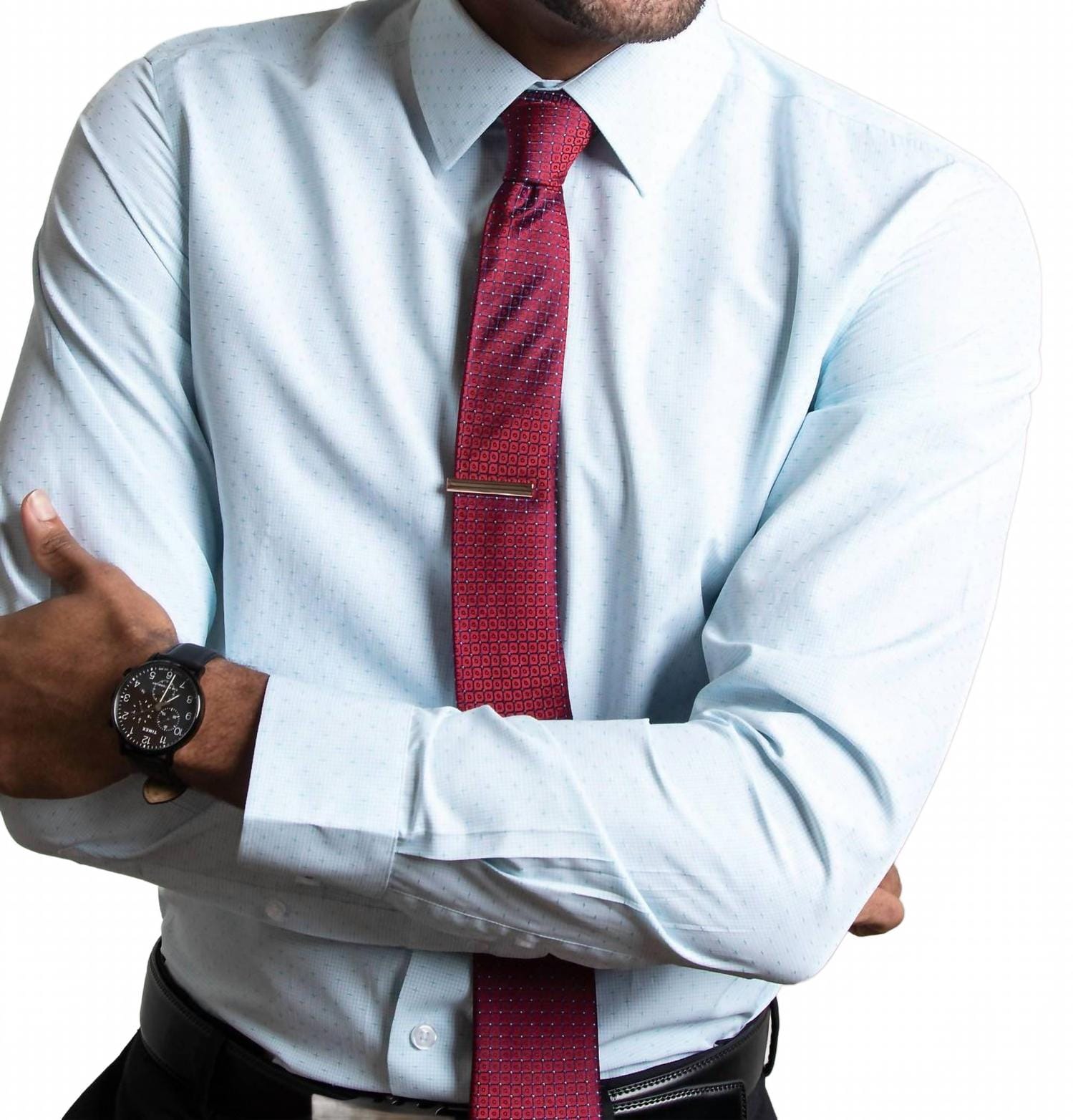 Classic Evan Classic Fit Dress Shirt In Aqua Blue