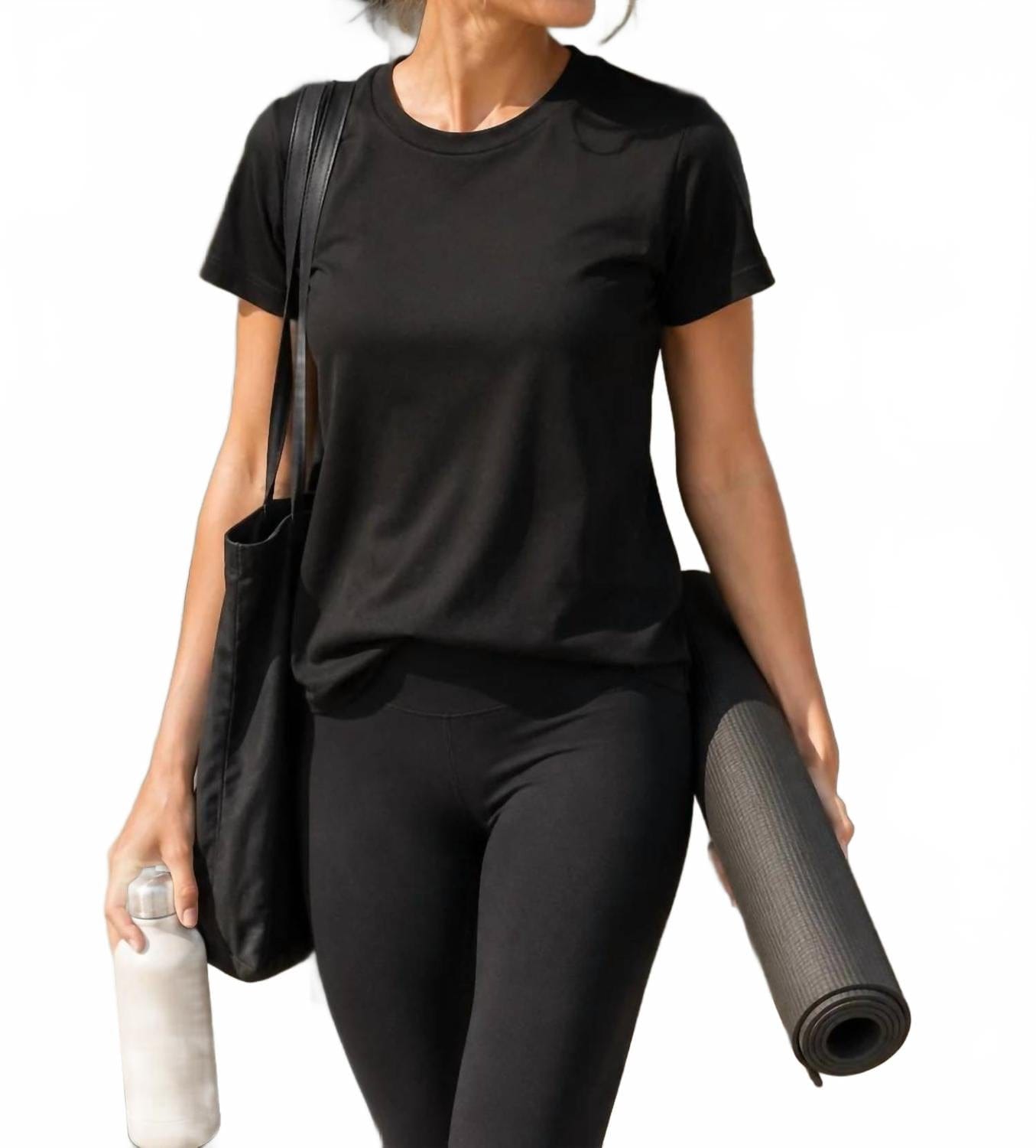 WHITE* Women's Supersoft Crew Neck T-Shirt 2 - Pack In Black/white