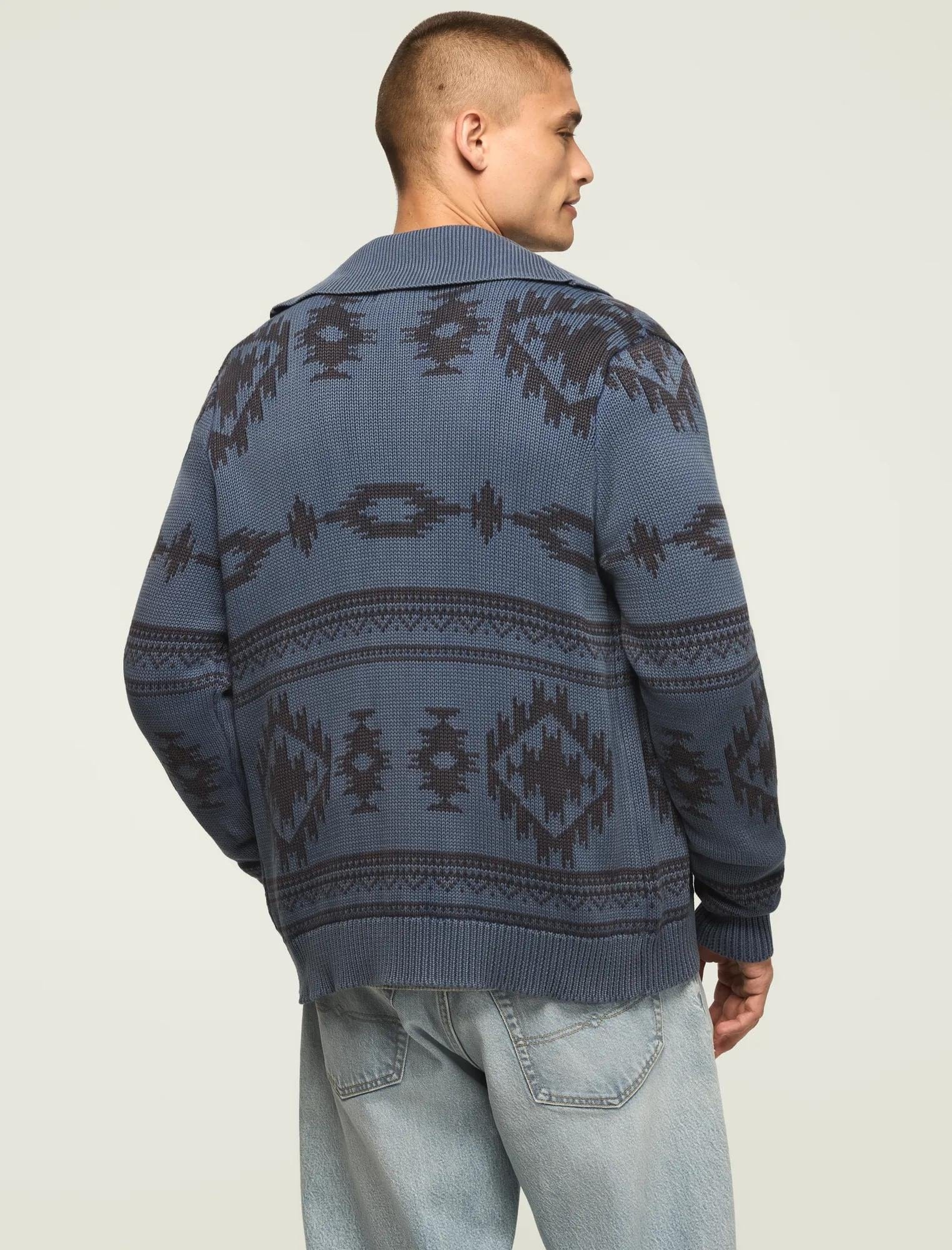 Lucky Brand Men's Southwestern Shawl Cardigan