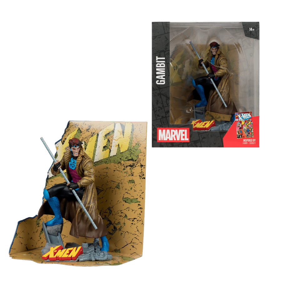 Mcfarlane Toys Marvel Comics - Gambit (X - Men 1) 1:10 Scale Collectible Figure with Scene