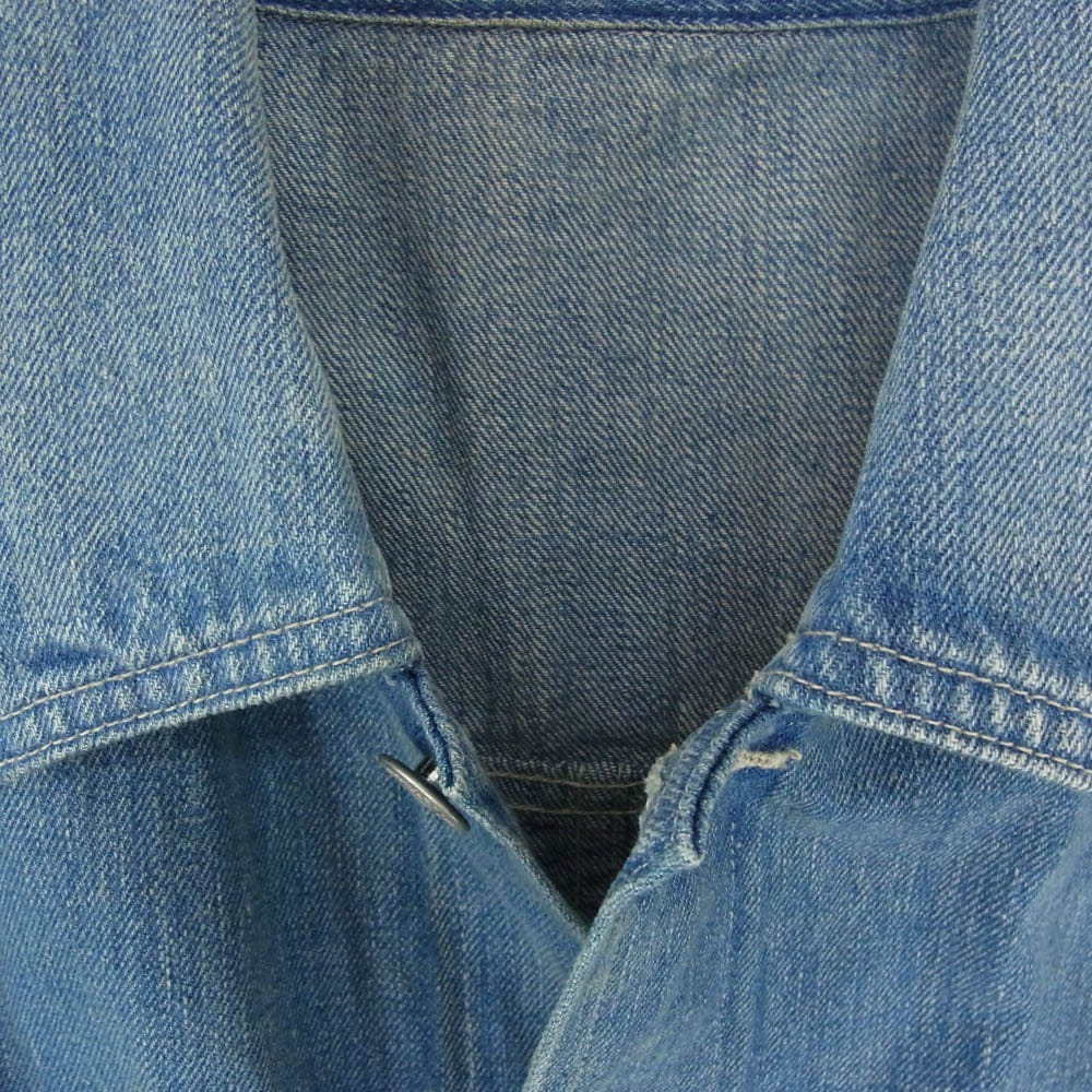 Auralee [4] AURALEE SELVEDGE FADED LIGHT DENIM BLOUSON JACKET