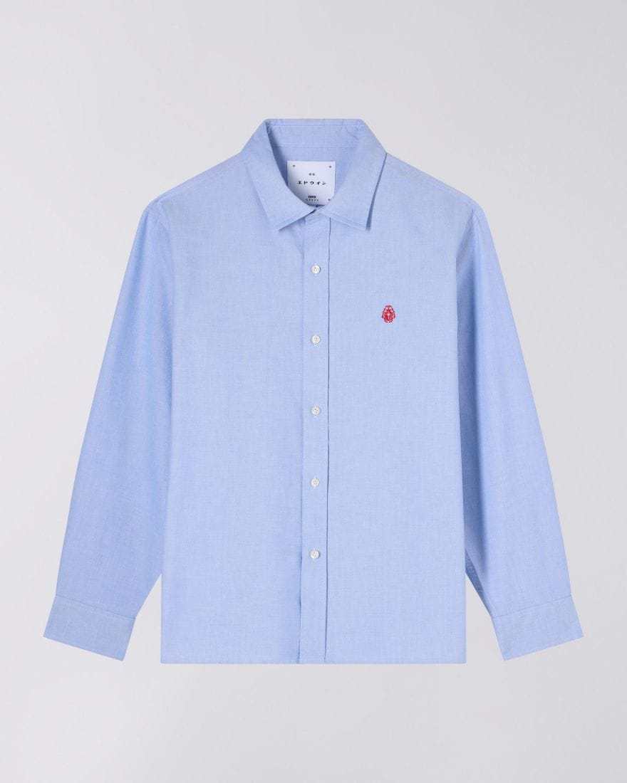 Edwin Big Ox - Shirt LS Oxford - Blue
