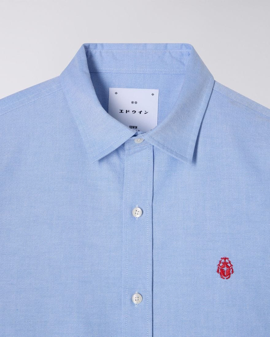 Edwin Big Ox - Shirt LS Oxford - Blue