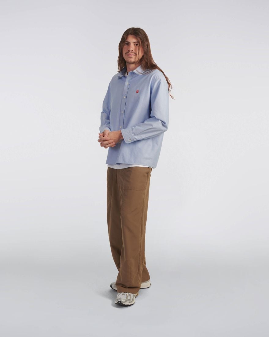 Edwin Big Ox - Shirt LS Oxford - Blue