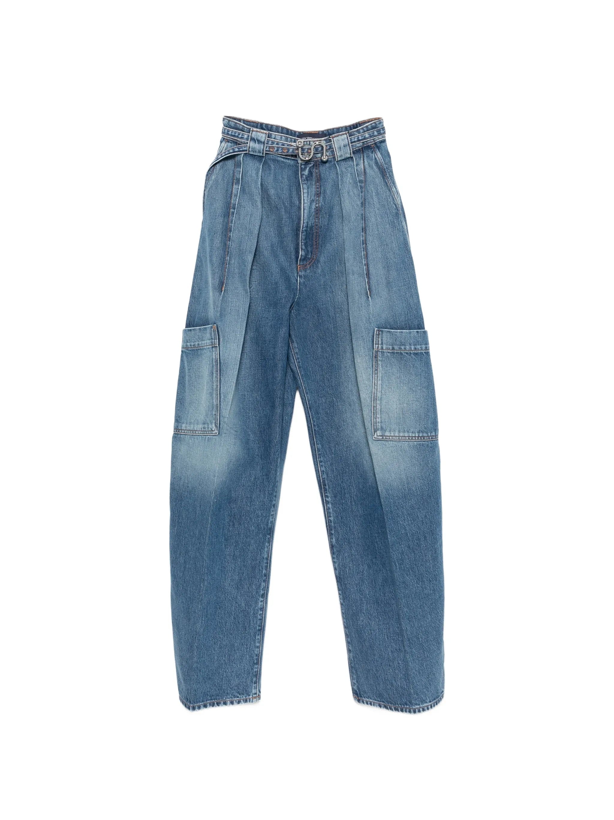 Sportmax pleated - detail cargo jeans