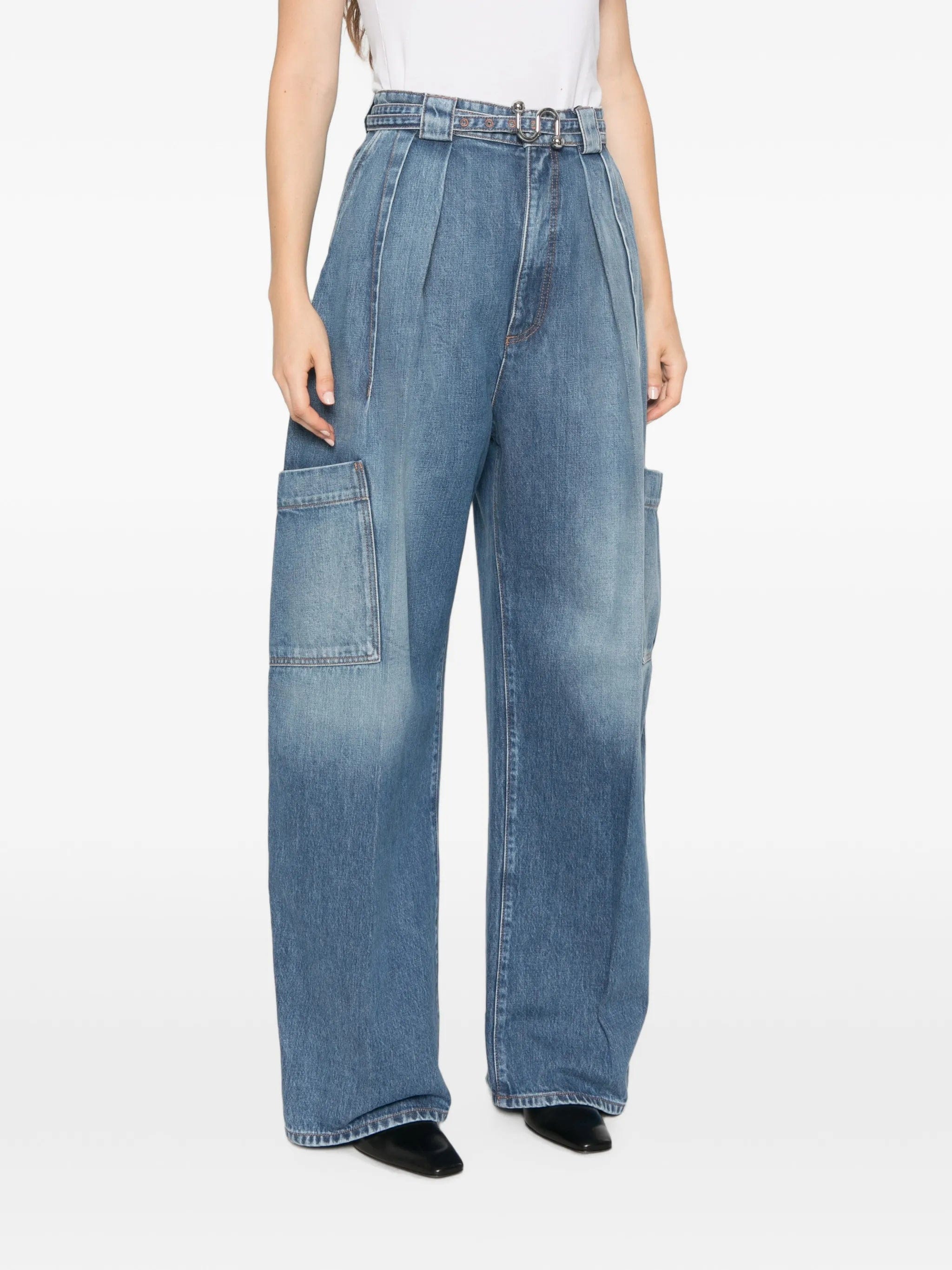 Sportmax pleated - detail cargo jeans