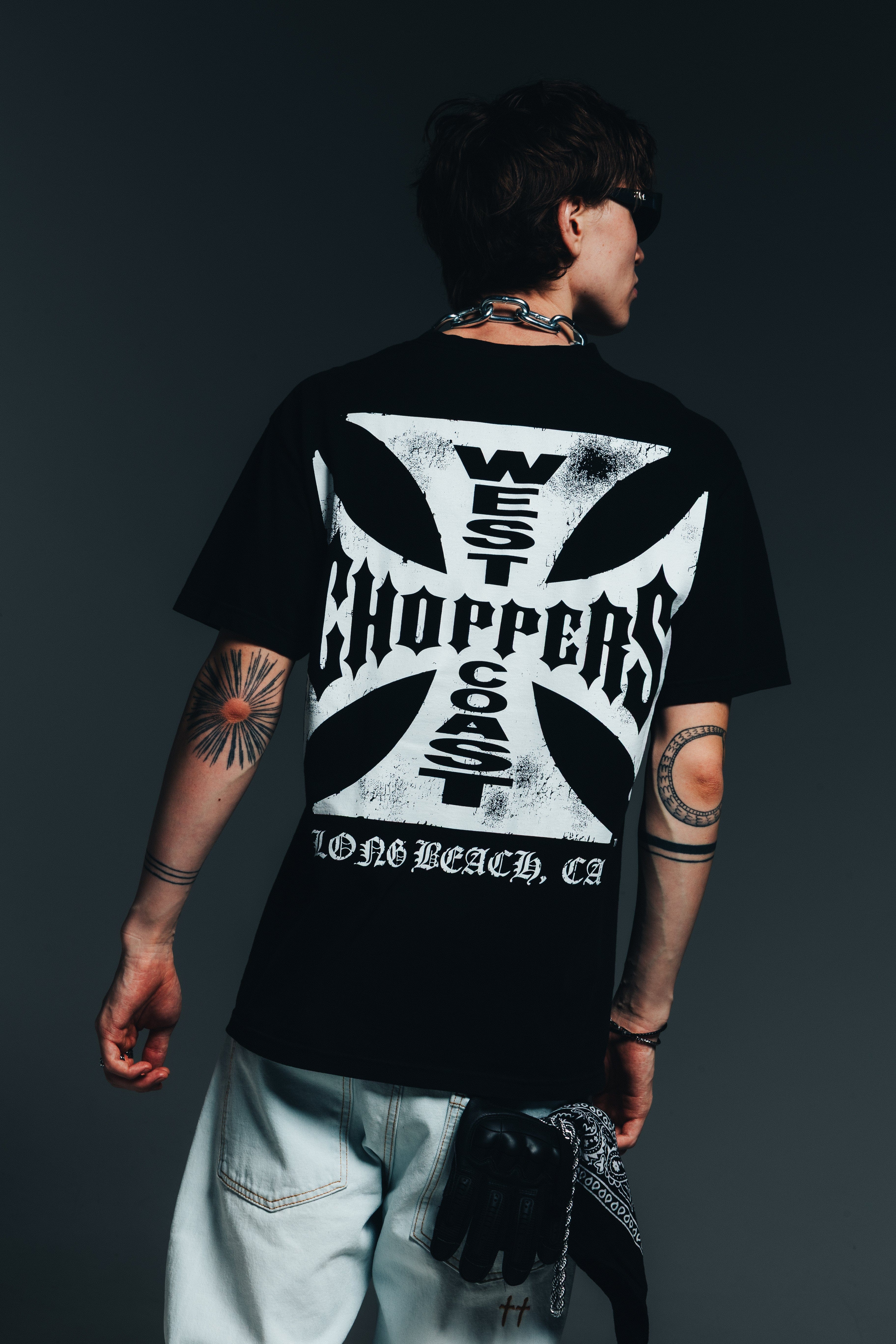 WEST COAST Choppers Raid T - Shirt Black Vintage