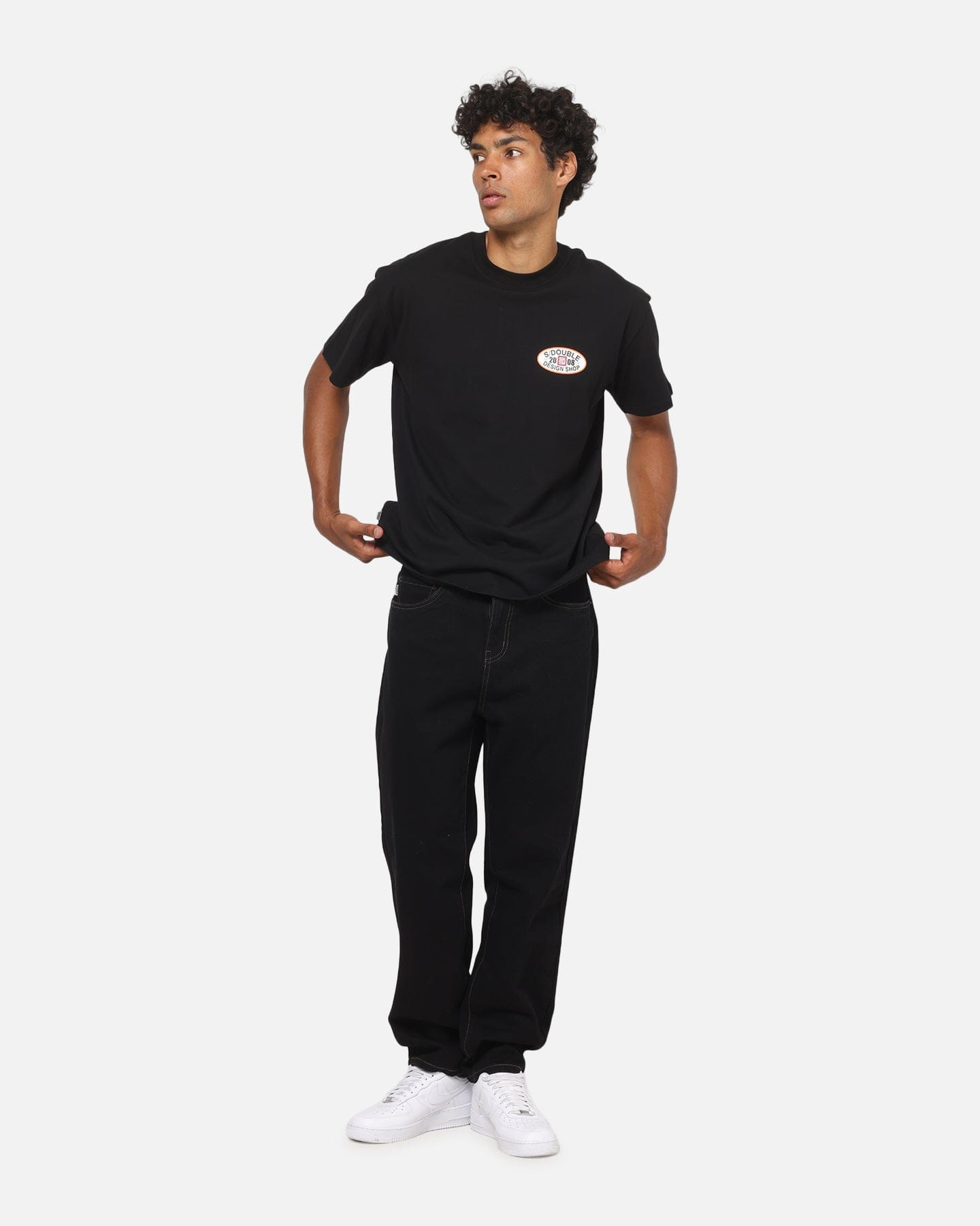 S Double Oval T - Shirt Black