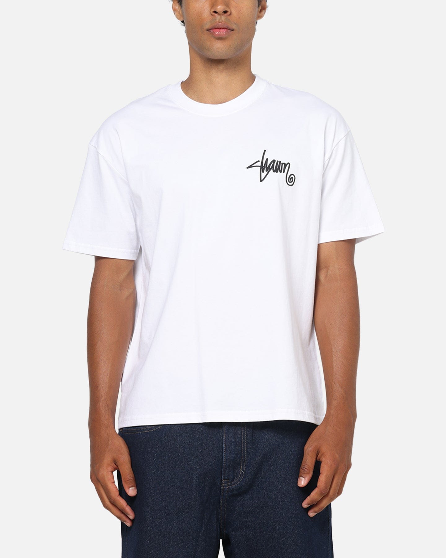 S Double Shawn Script T - Shirt White